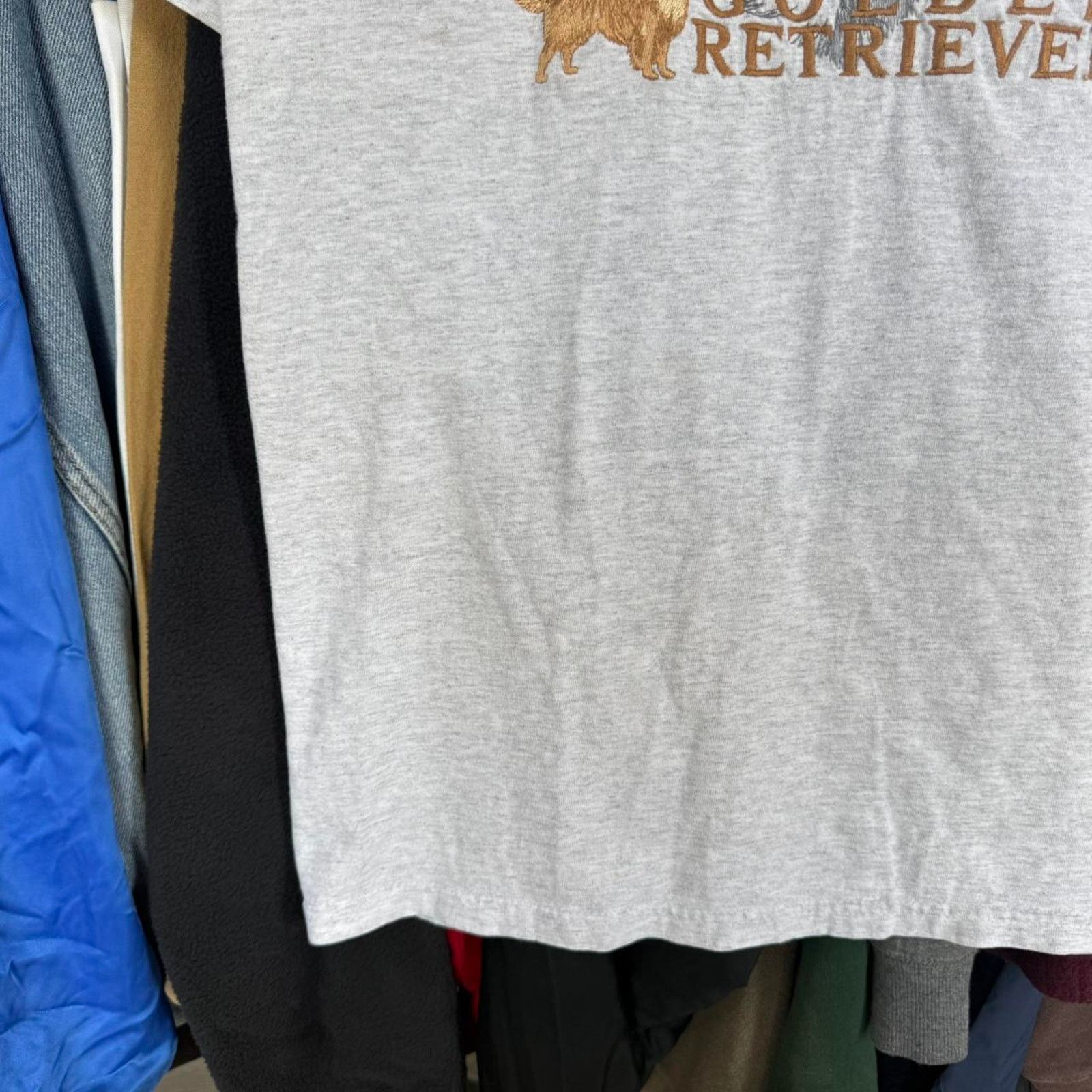 Anvil Vintage Golden Retriver Embroidered T-Shirt With Cool Design Size US M / EU 48-50 / 2 - 5 Thumbnail