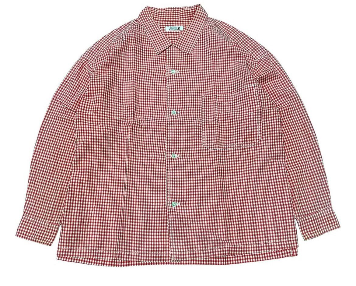 Issey Miyake 2000s Issey Miyake I.S Plaid Pocket Ls Button Shirt Size US L / EU 52-54 / 3 - 1 Thumbnail