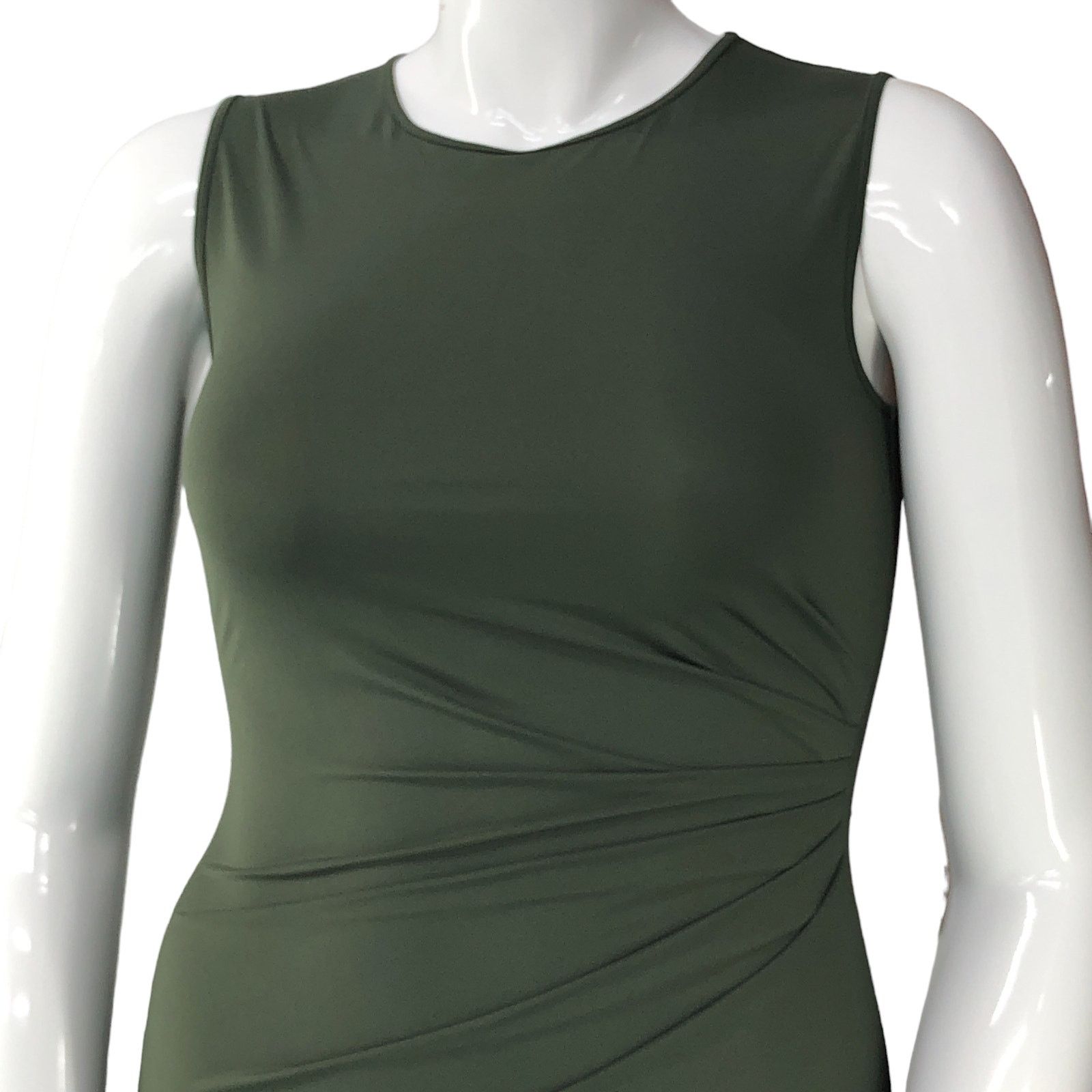 Theory Theory Sz M Dress Sheath Travel Jersey Gathered Waist Green Size M / US 6-8 / IT 42-44 - 2 Thumbnail
