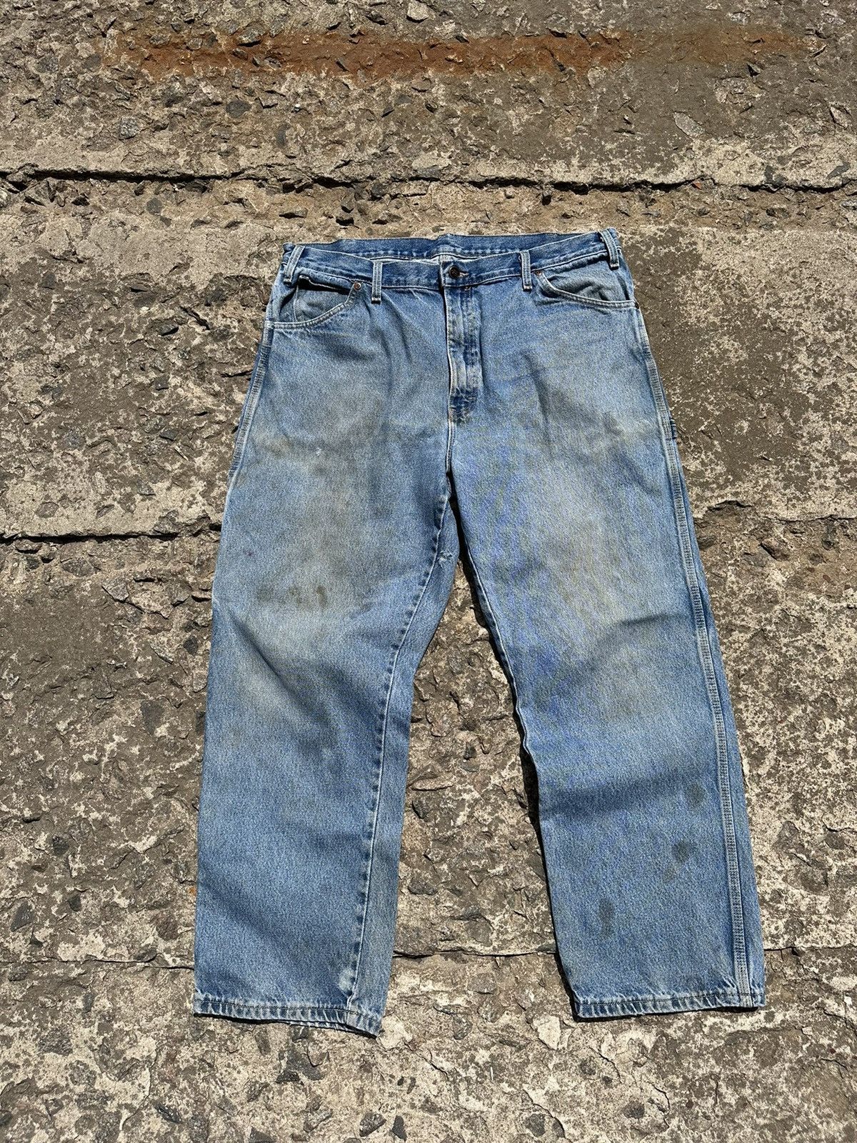 Dickies × Vintage Vintage 00s Dickies Carpenter Work Faded Jeans Pants Size US 38 / EU 54 - 7 Thumbnail