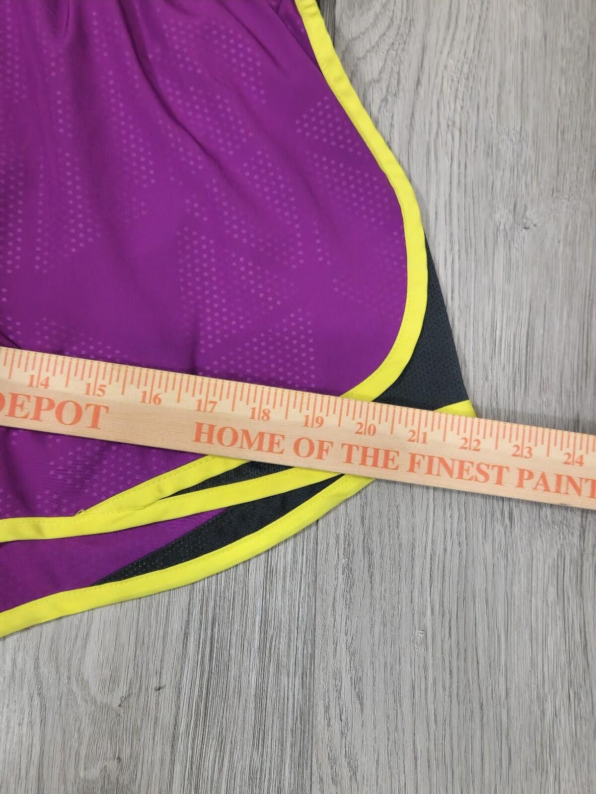 Nike Nike Shorts Womens M Purple,Black,Yellow Dri-Fit Running #12 Size 32" / US 10 / IT 46 - 3 Thumbnail