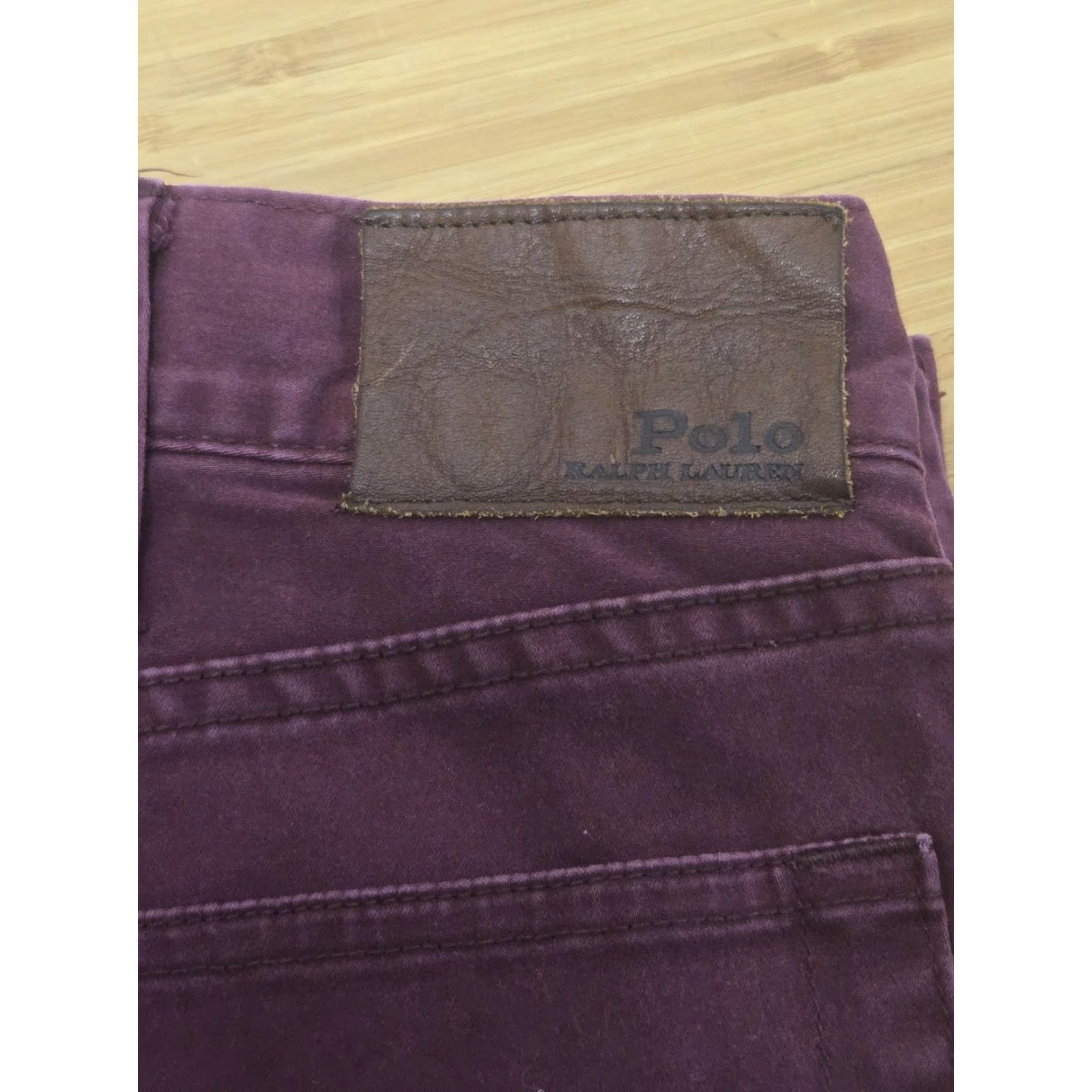 Polo Ralph Lauren Polo Ralph Lauren Jeans Mens 40x30 Burgundy 5 Pocket Straight Leg Pants Size US L / EU 52-54 / 3 - 3 Thumbnail