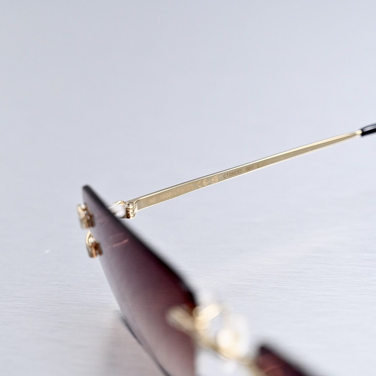 Cartier CARTIER CT0563O 001 CHOCOLATE BOY SUNGLASSES Size ONE SIZE - 4 Thumbnail