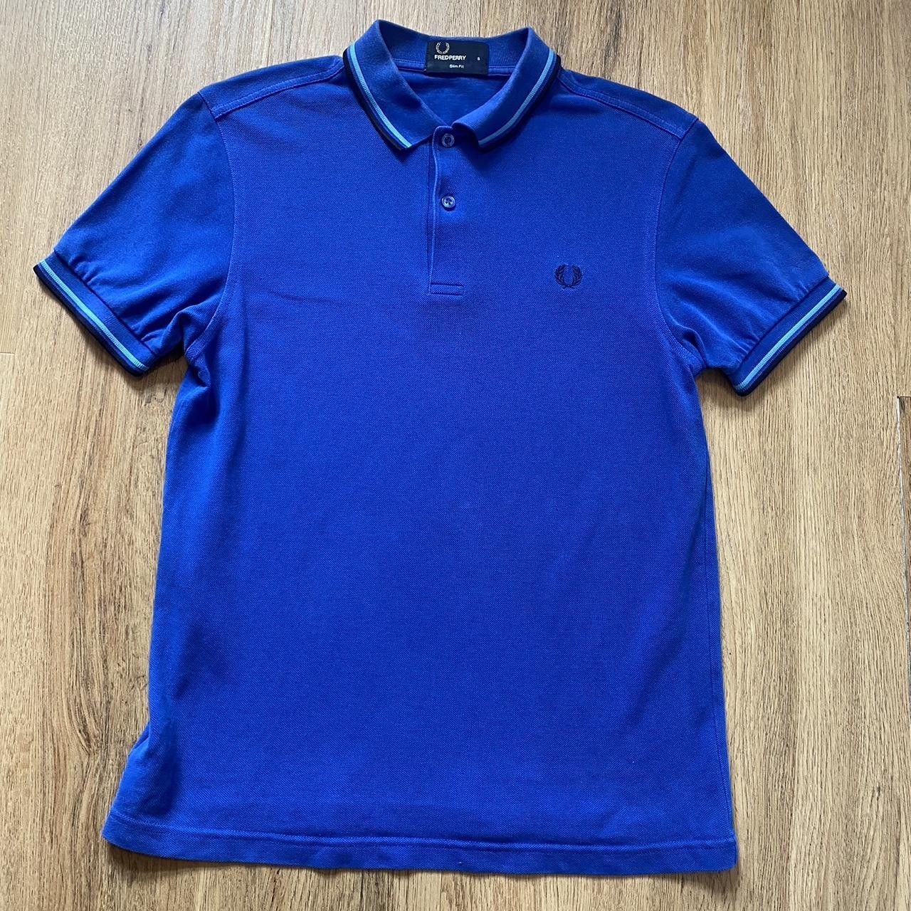 Fred Perry Fred Perry blue polo shirt Casual Football Elegant 