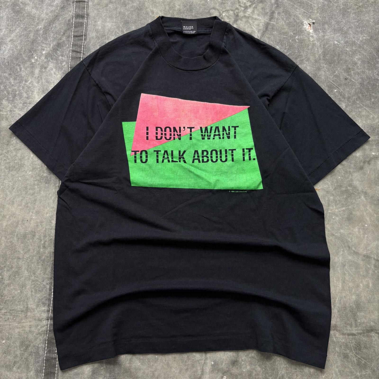Fruit Of The Loom Vintage 80s I Don’t Want To Talk About It Funny Joke Shirt Size US XL / EU 56 / 4 - 1 Thumbnail