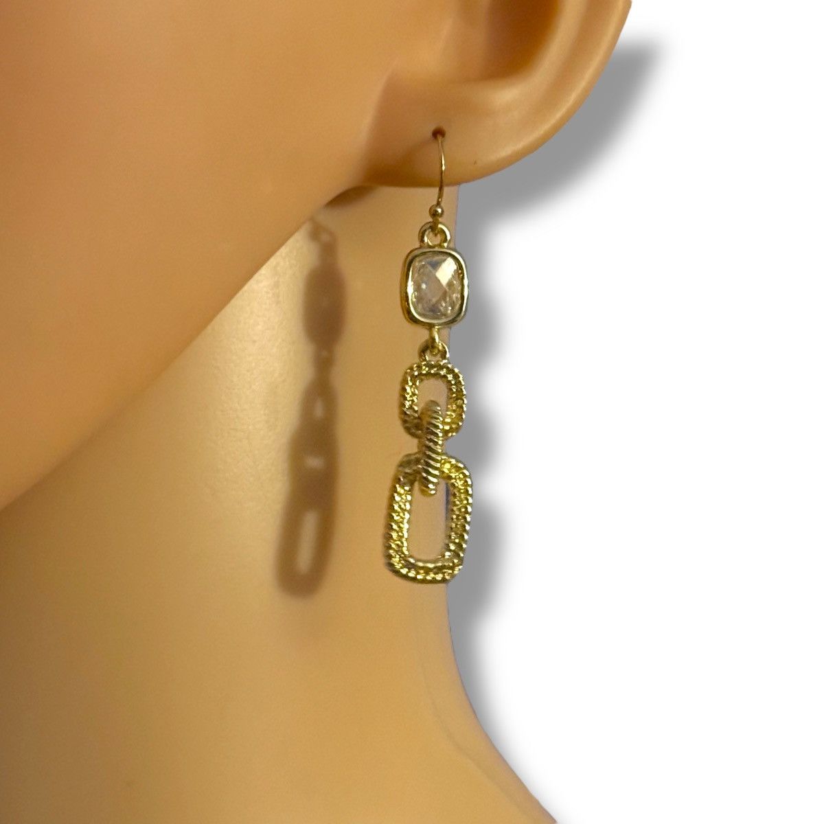 Other MX Signature Collection gold CZ chain link dangle earrings Size ONE SIZE - 3 Thumbnail