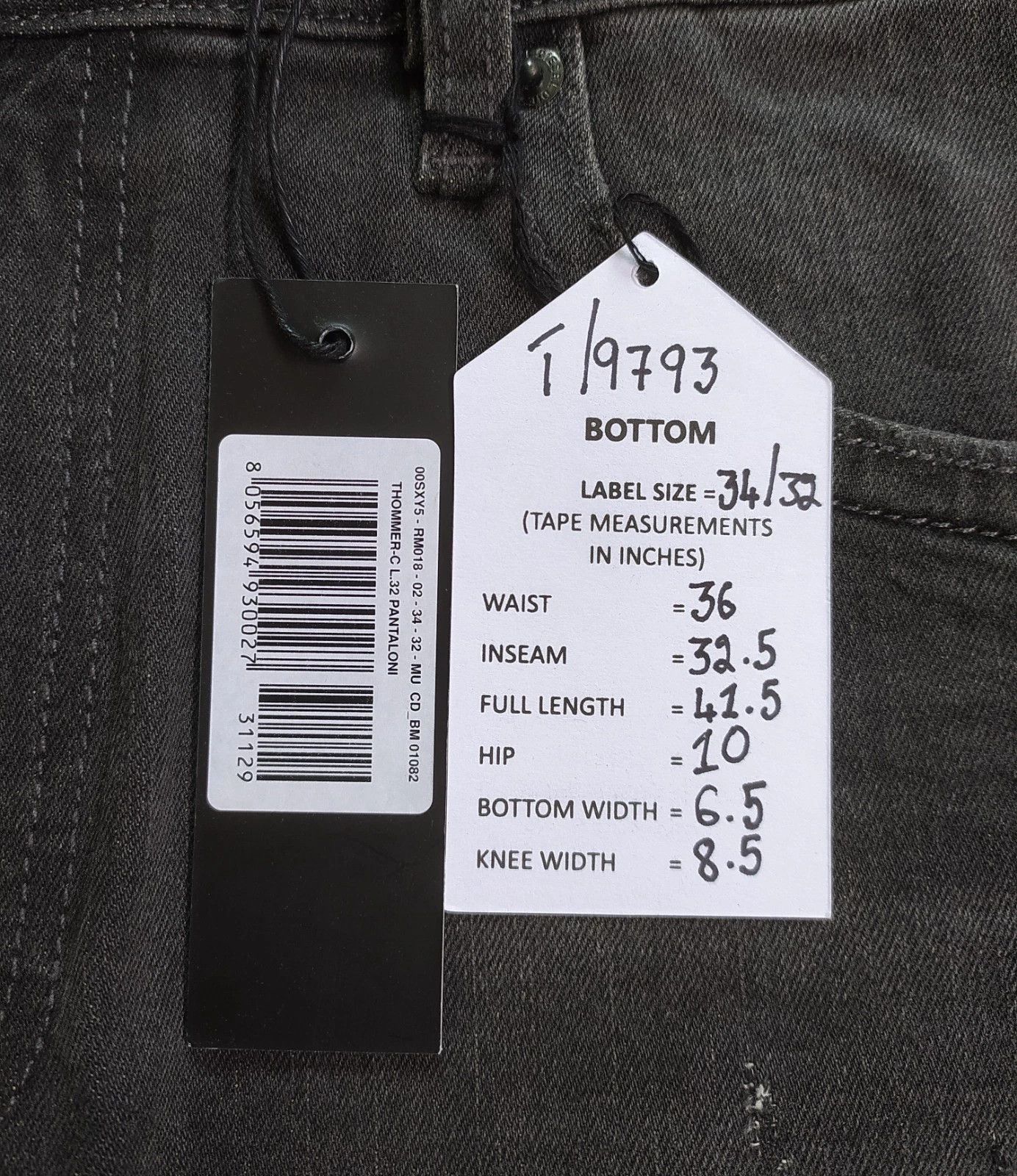Diesel Diesel THOMMER-C L.32 MENS JEANS T/9793 Size US 34 / EU 50 - 6 Thumbnail