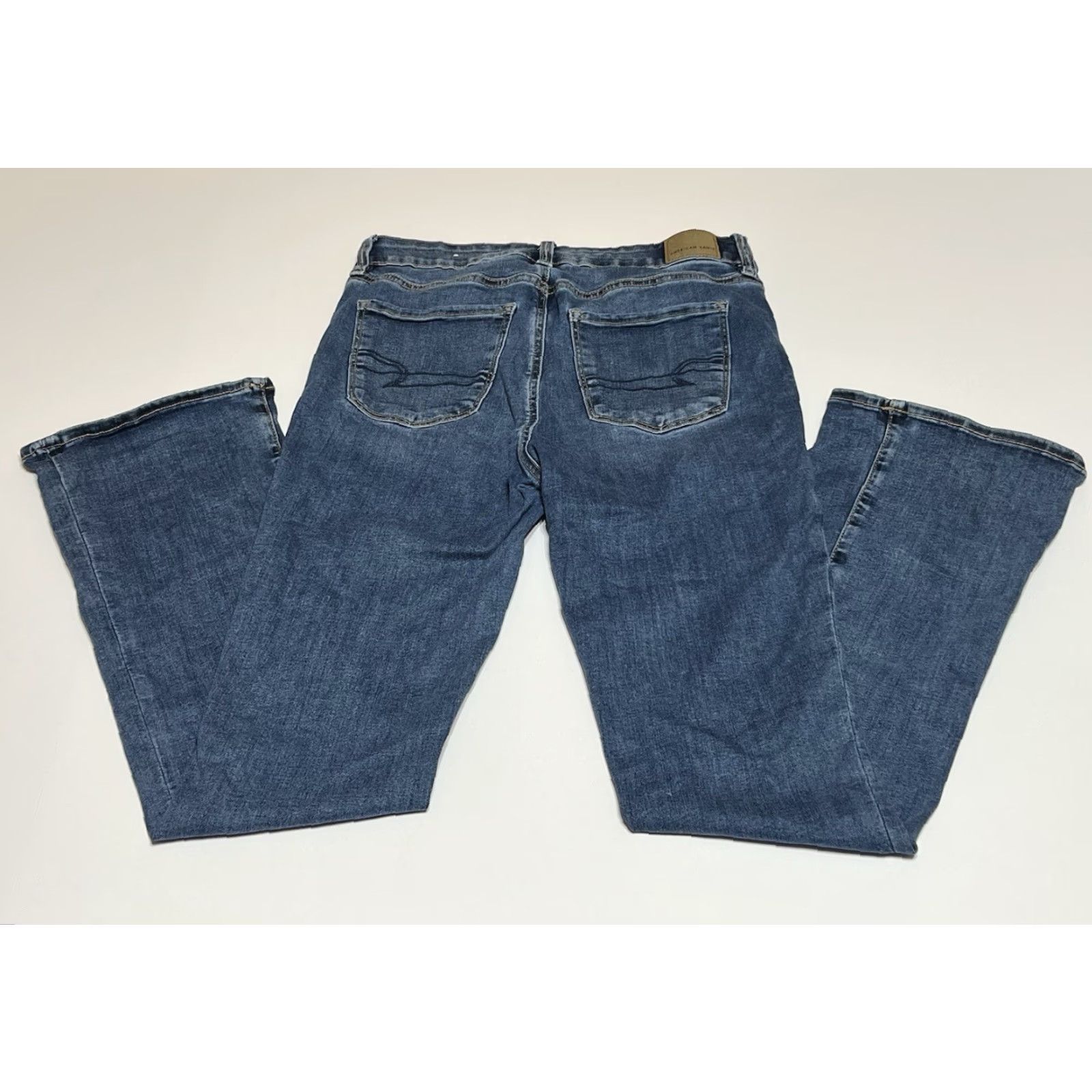 American Eagle Outfitters VINTAGE? No. American Eagle Jeans Womens 10 Regular High-Rise Skinny Kick Blue Denim 5-Pocket Stretch Reg 29x31 Womens Jeans Size 32" / US 10 / IT 46 - 2 Thumbnail