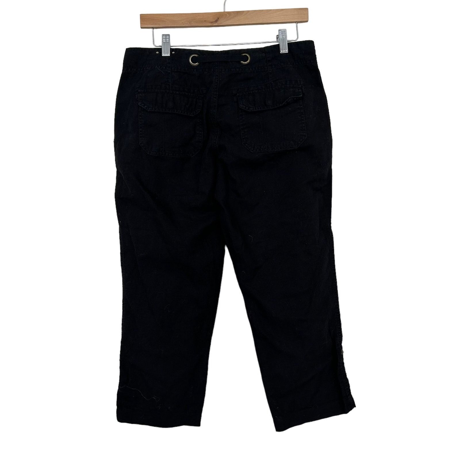 Other Maurices Black Linen Blend Capris Sz 5/6 Size 28" / US 6 / IT 42 - 4 Thumbnail