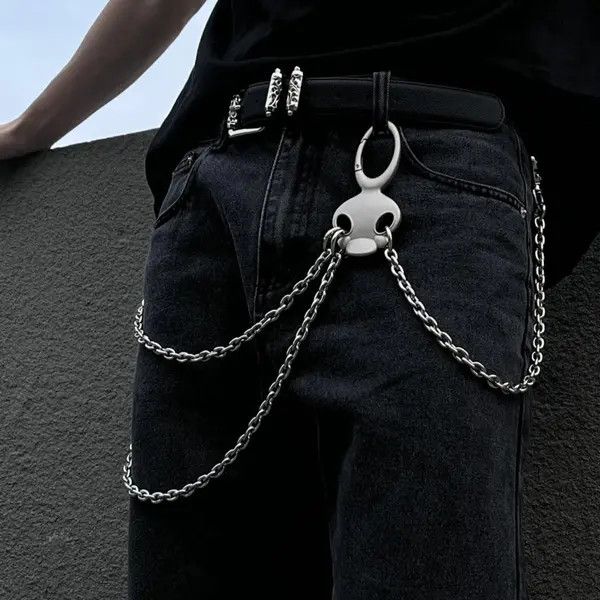 Jewelry Silver Chain Wallet Belt, Punk Metal Chain Accessory Size ONE SIZE - 1 Thumbnail
