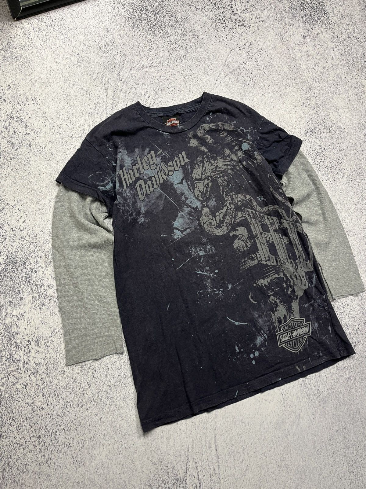 Harley Davidson Vintage 2009 Harley Davidson Switzerland Thun Tee Shirt Rare Size M / US 6-8 / IT 42-44 - 4 Thumbnail