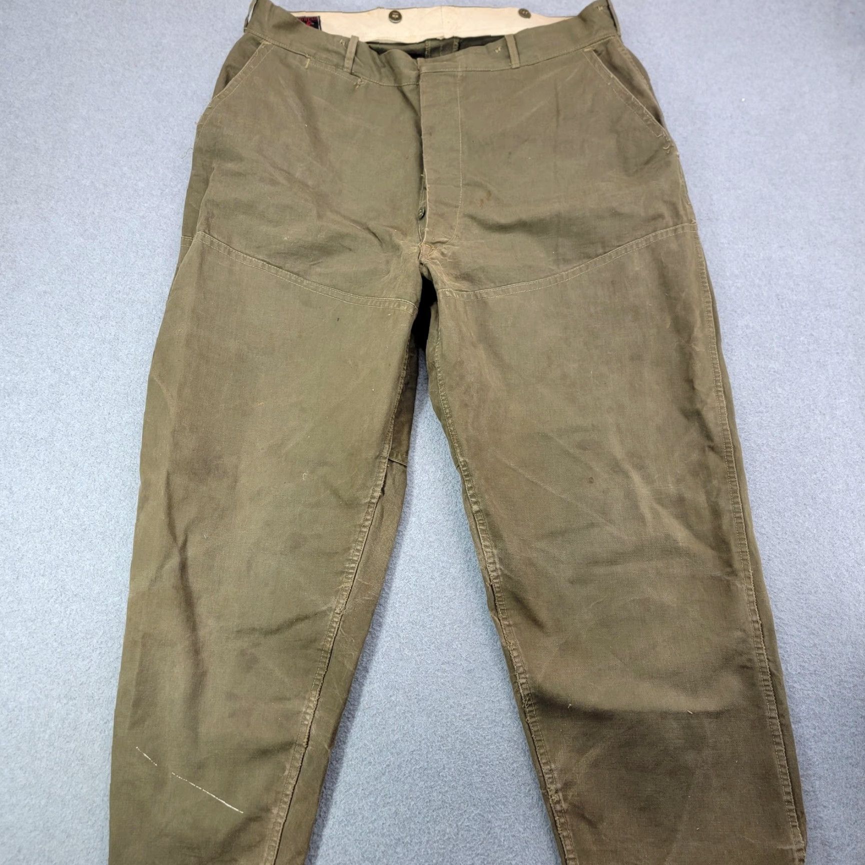 Vintage VINTAGE Red Head Brand Pants Mens Large Brown Canvas Hunting Field Cuffed Green Pockets Size US 39 - 2 Thumbnail