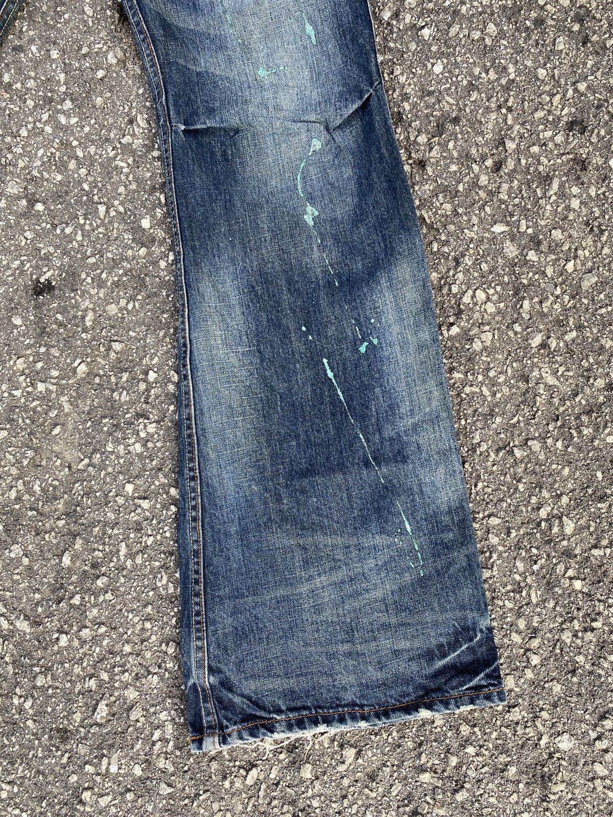 If Six Was Nine × Japanese Brand Flared Root Three Style Distressed Splatter Design Denim Size US 34 / EU 50 - 5 Thumbnail