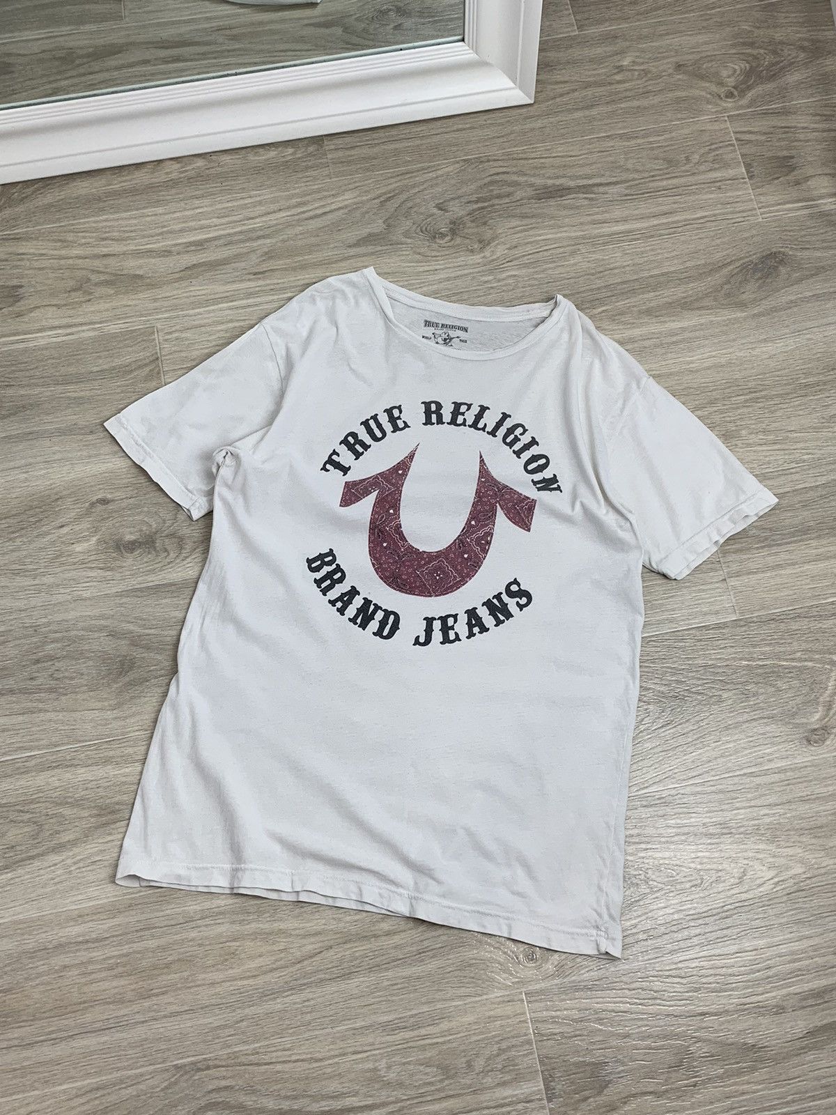 True Religion Treue Religion White T-Shirt Big Logo Size:L Size US L / EU 52-54 / 3 - 2 Thumbnail