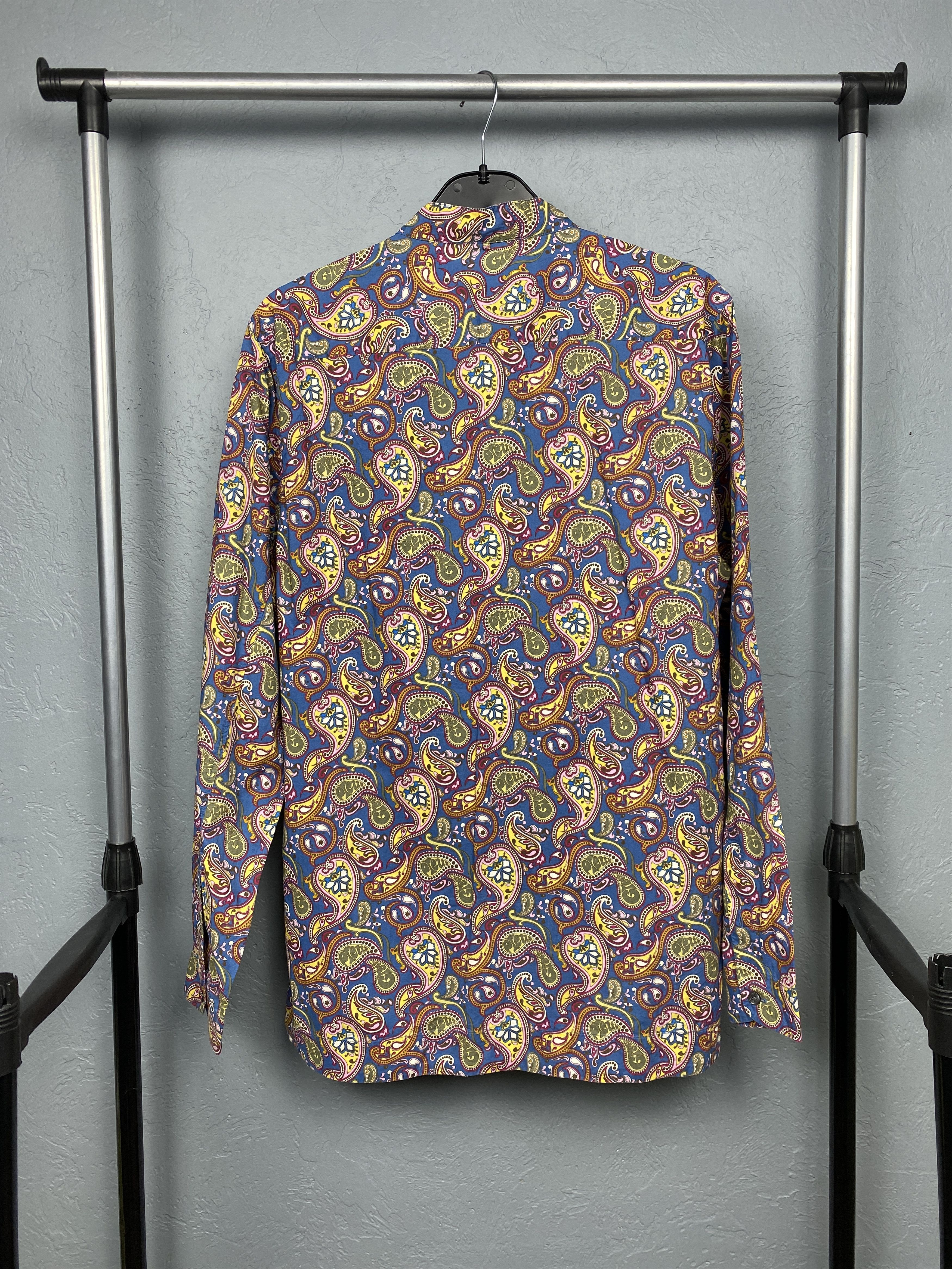 Pretty Green Pretty Green Mens Paisley Patterned Long Sleeve Shirt Size US M / EU 48-50 / 2 - 5 Thumbnail