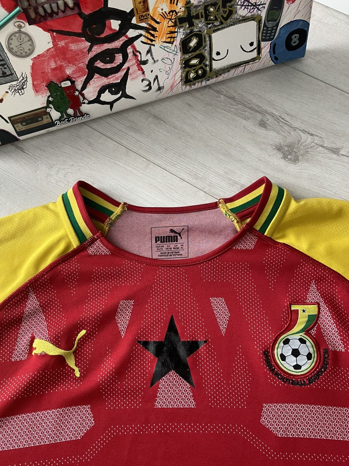 Puma Puma Ghana 2018-19 Home Football Shirt Jersey Blockcore RARE Size US XL / EU 56 / 4 - 4 Thumbnail