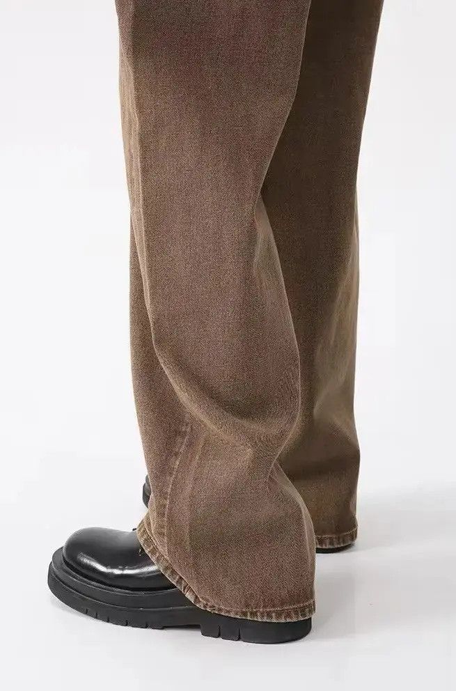 Japanese Brand Vintage Style Coffee Straight Loose Jeans Pants Size US 34 / EU 50 - 5 Thumbnail