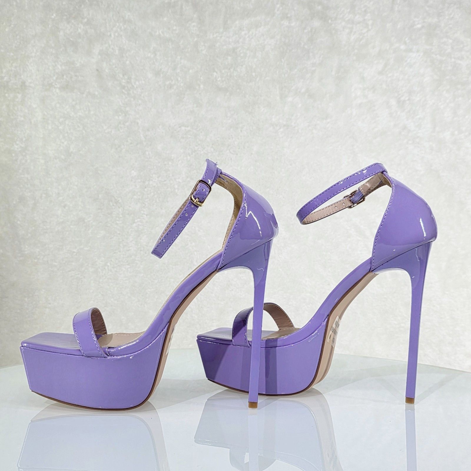 Other Tinks Lilac Purple Slim Stiletto Platform High Heels Ankle S Size US 6.5 / IT 36.5 - 1 Thumbnail
