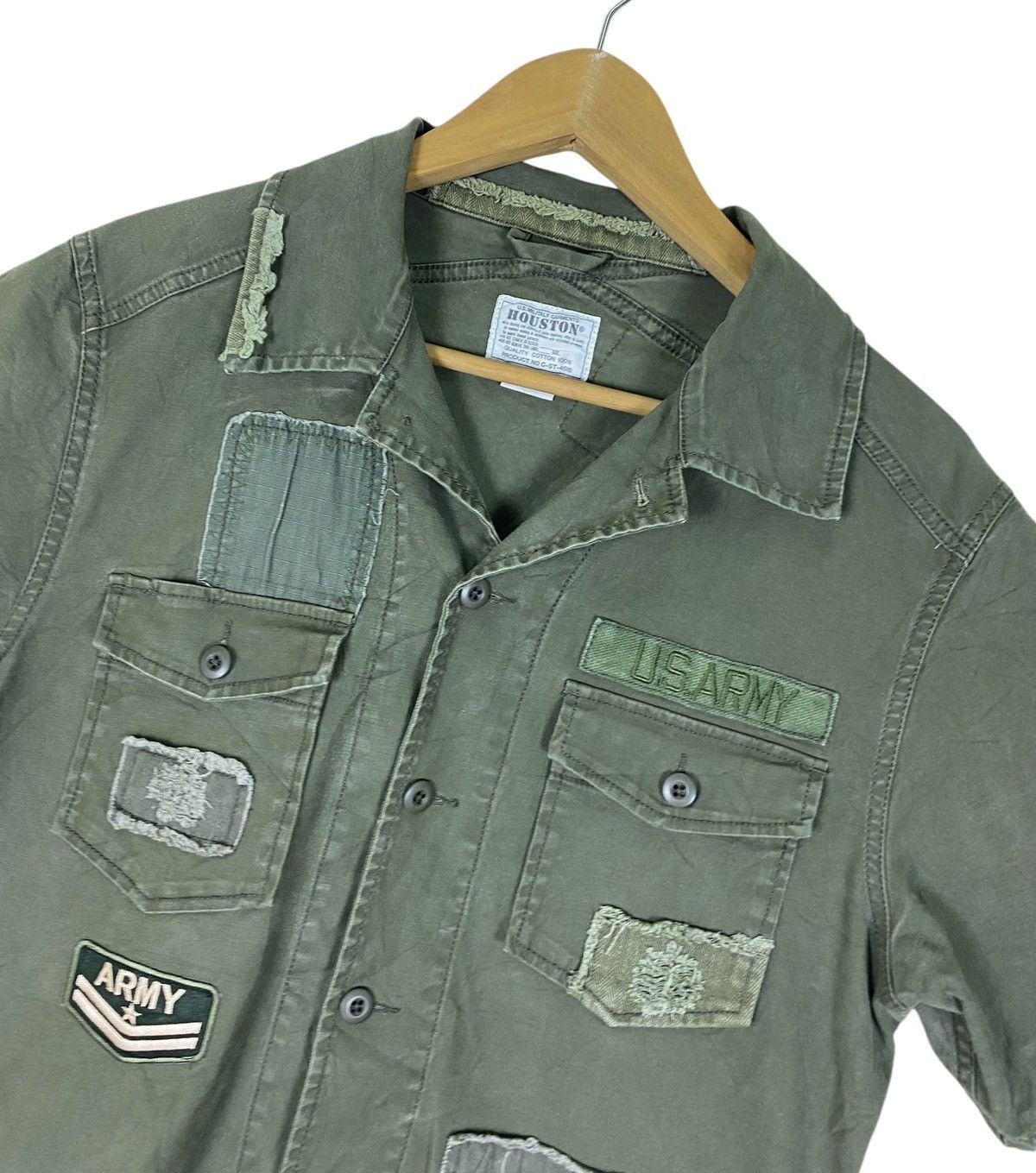 Hysteric Glamour × Japanese Brand Japanese Brand Houston Button Up Patchwork Hysteric SS Shirt Size US L / EU 52-54 / 3 - 4 Thumbnail
