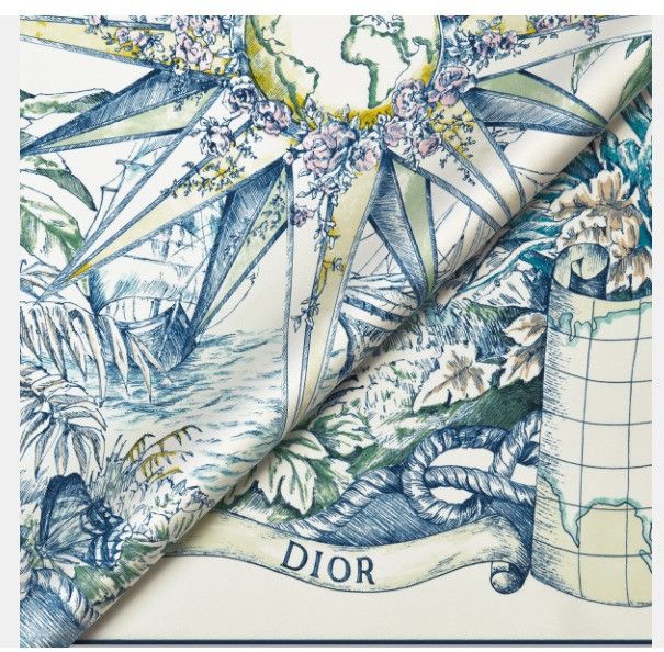 Dior o1w1db11024 Size: OS / Reve D'Infini Square Scarf Size ONE SIZE - 4 Thumbnail