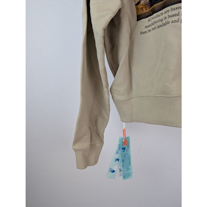 Off-White o1rshd1 Caravagg Crowning Over Hoodie in Dark Sand / Black Size US M / EU 48-50 / 2 - 15 Thumbnail
