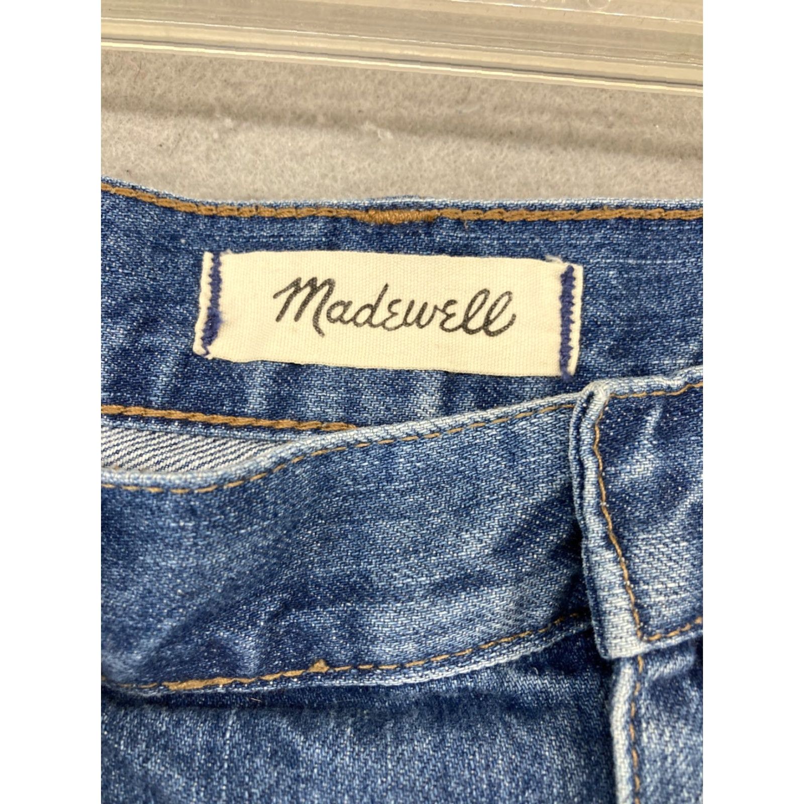 Madewell Madewell Women's Denim Skirt Mini 32 Blue Straight Casual Summer Boho Pockets Size 24" / US 00 / IT 34 - 2 Thumbnail