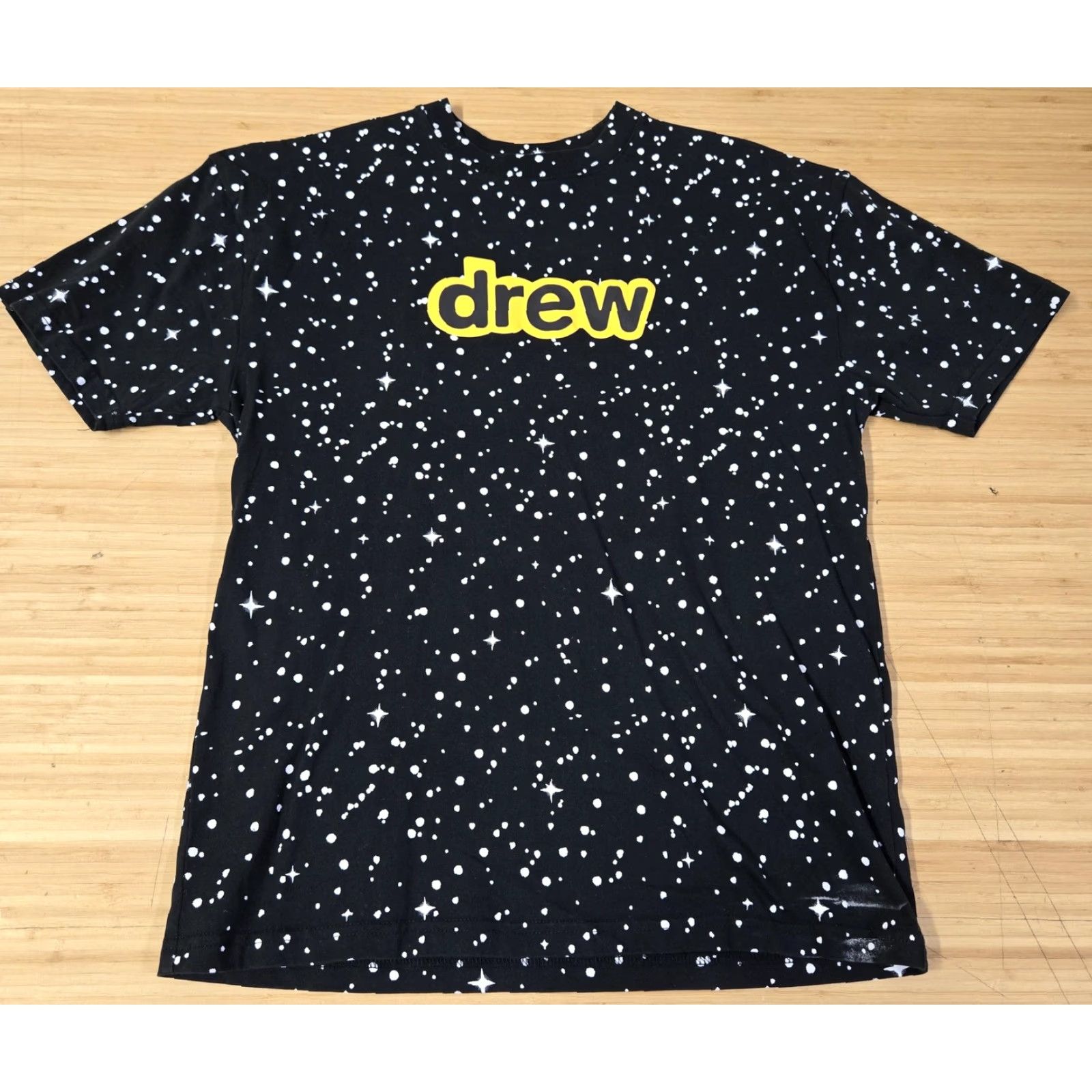 Drew House VINTAGE Drew House Shirt Mens XXS Black Star Print Graphic Tee Streetwear Allover Galaxy Size US XS / EU 42 / 0 - 2 Thumbnail