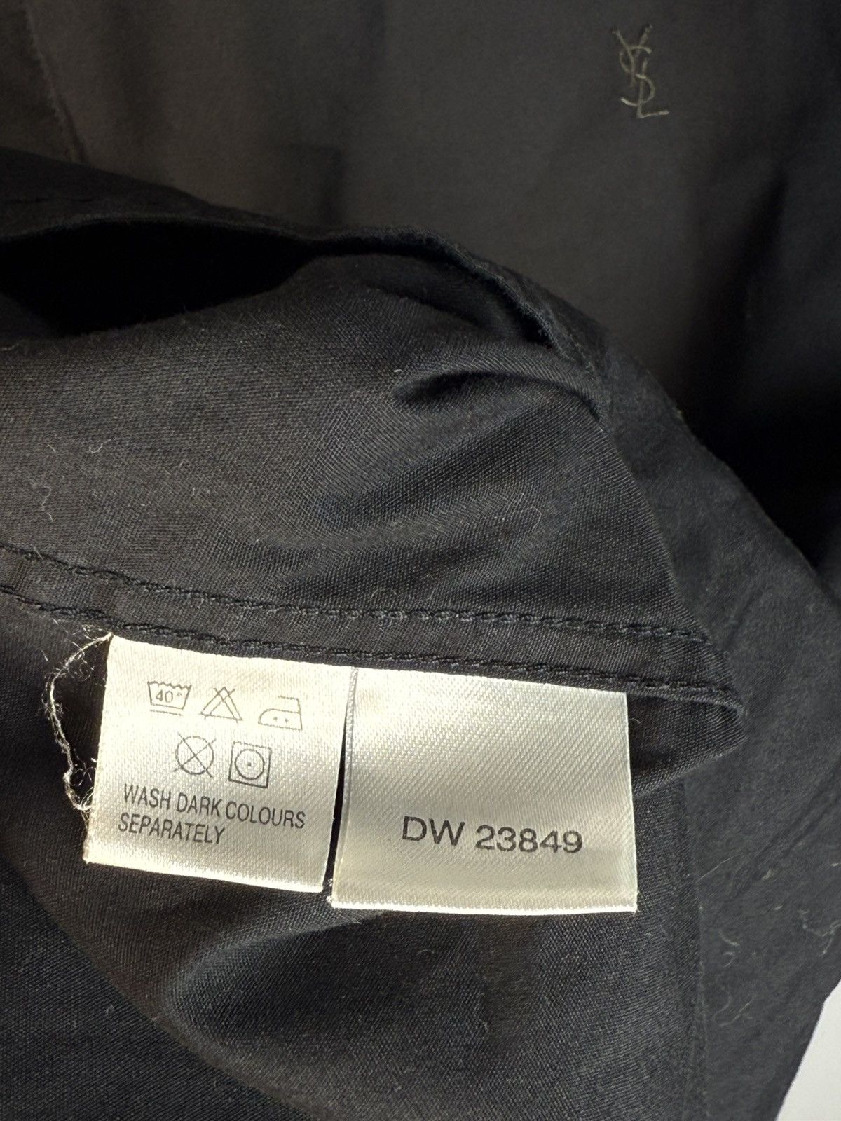 Yves Saint Laurent Black YSL Shirt Button Up Short Sleeve Vintage Collar y2k Size US L / EU 52-54 / 3 - 8 Thumbnail