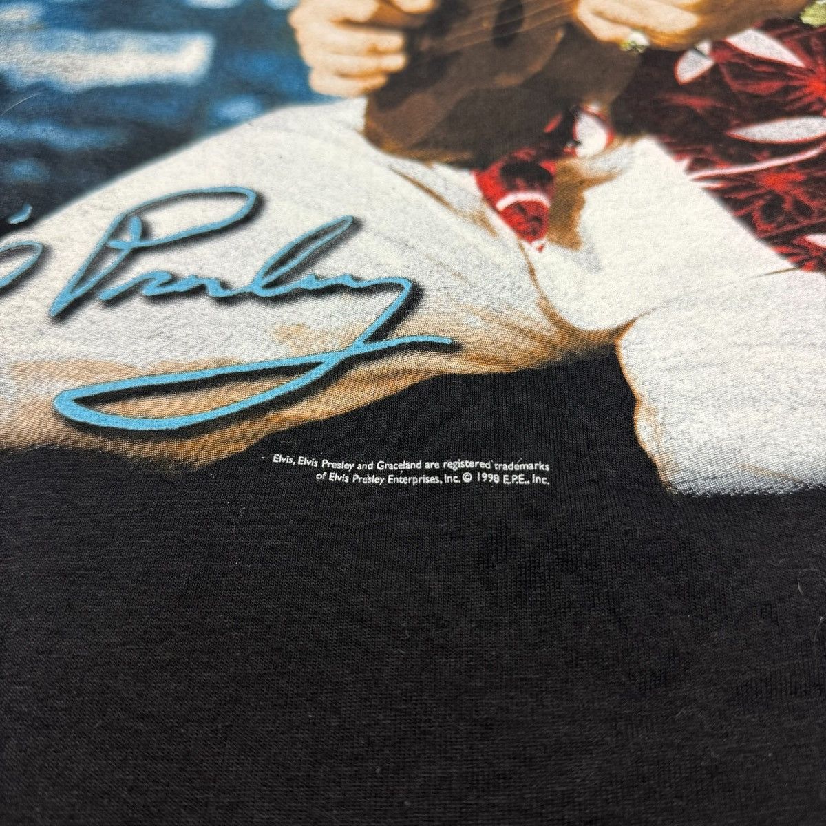 AAA New Vintage Elvis Presley Blue Hawaii Black Shirt Men's 2XL Size US XXL / EU 58 / 5 - 3 Thumbnail