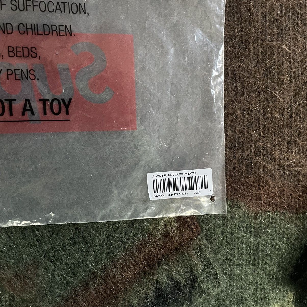 Junya Watanabe × Supreme Brushed camouflage mohair sweater | Grailed