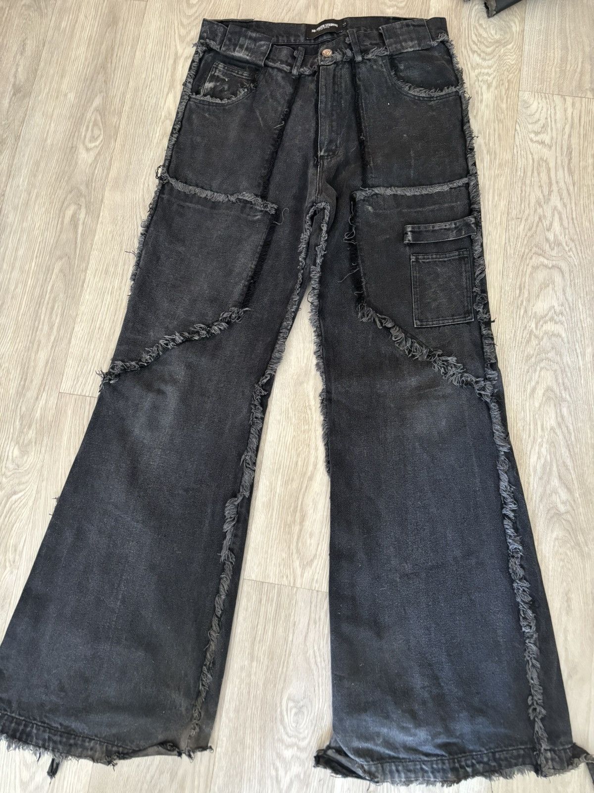 FLARED DENIM 003 STONE WASH GREY – NO/FAITH STUDIOS