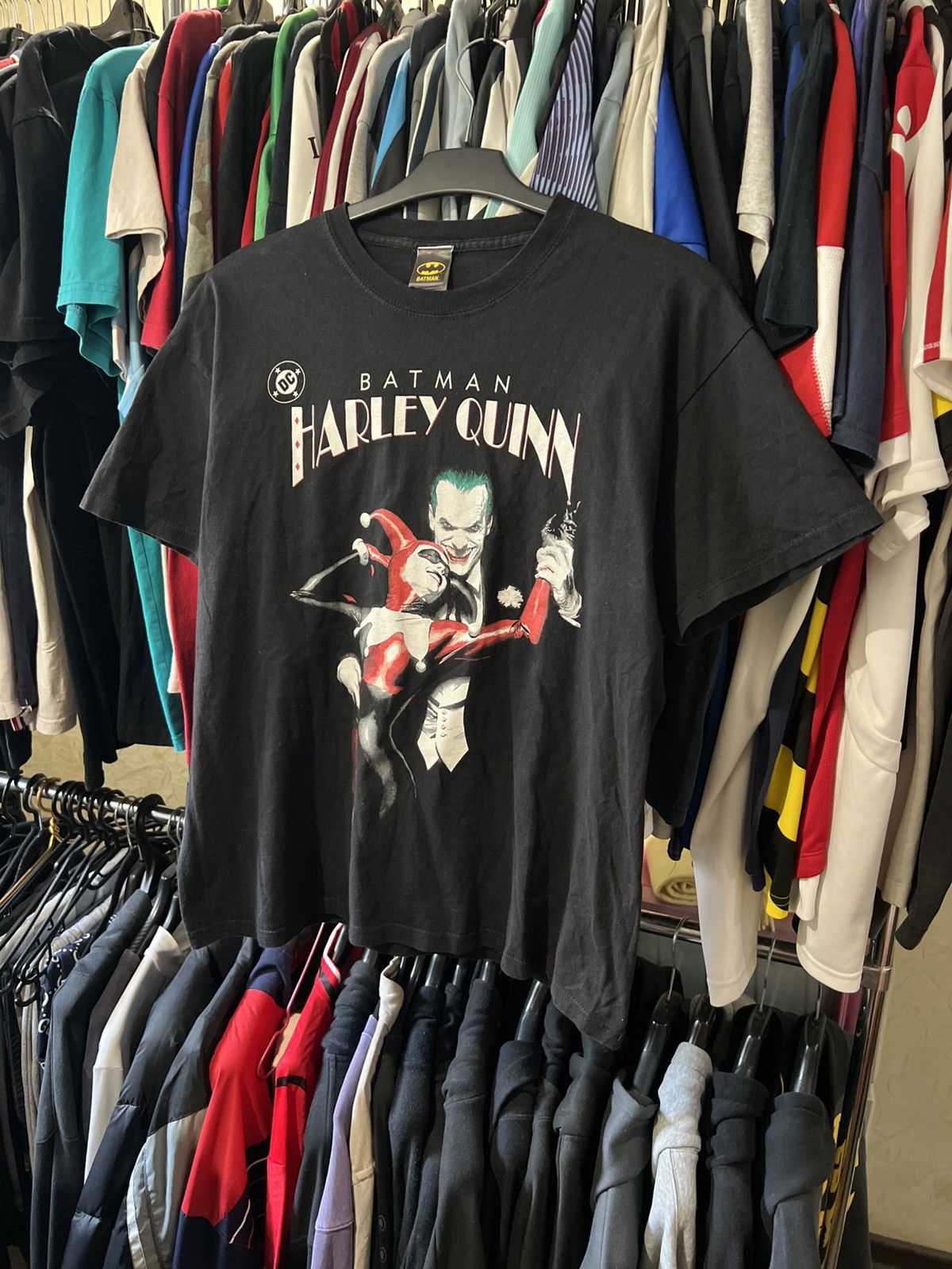Band Tees VINTAGE DC COMICS BATMAN HARLEY QUINN JOKER MOVIE PROMO TEE Size US L / EU 52-54 / 3 - 2 Thumbnail