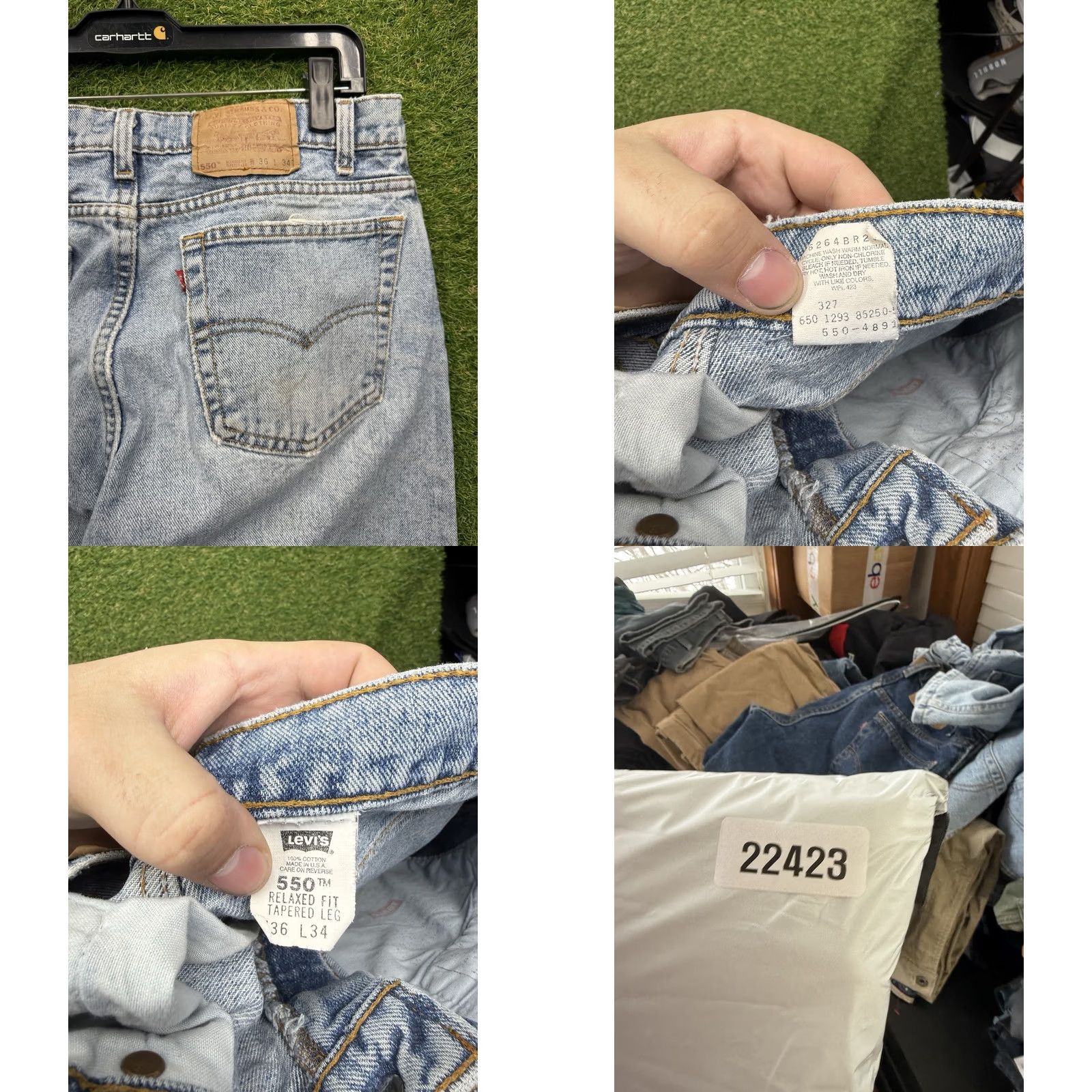Levi's VINTAGE Levi's 550 Jeans Mens 36x34 Blue Denim Relaxed Tapered 90s USA Made in USA 90s Size US 36 / EU 52 - 8 Thumbnail