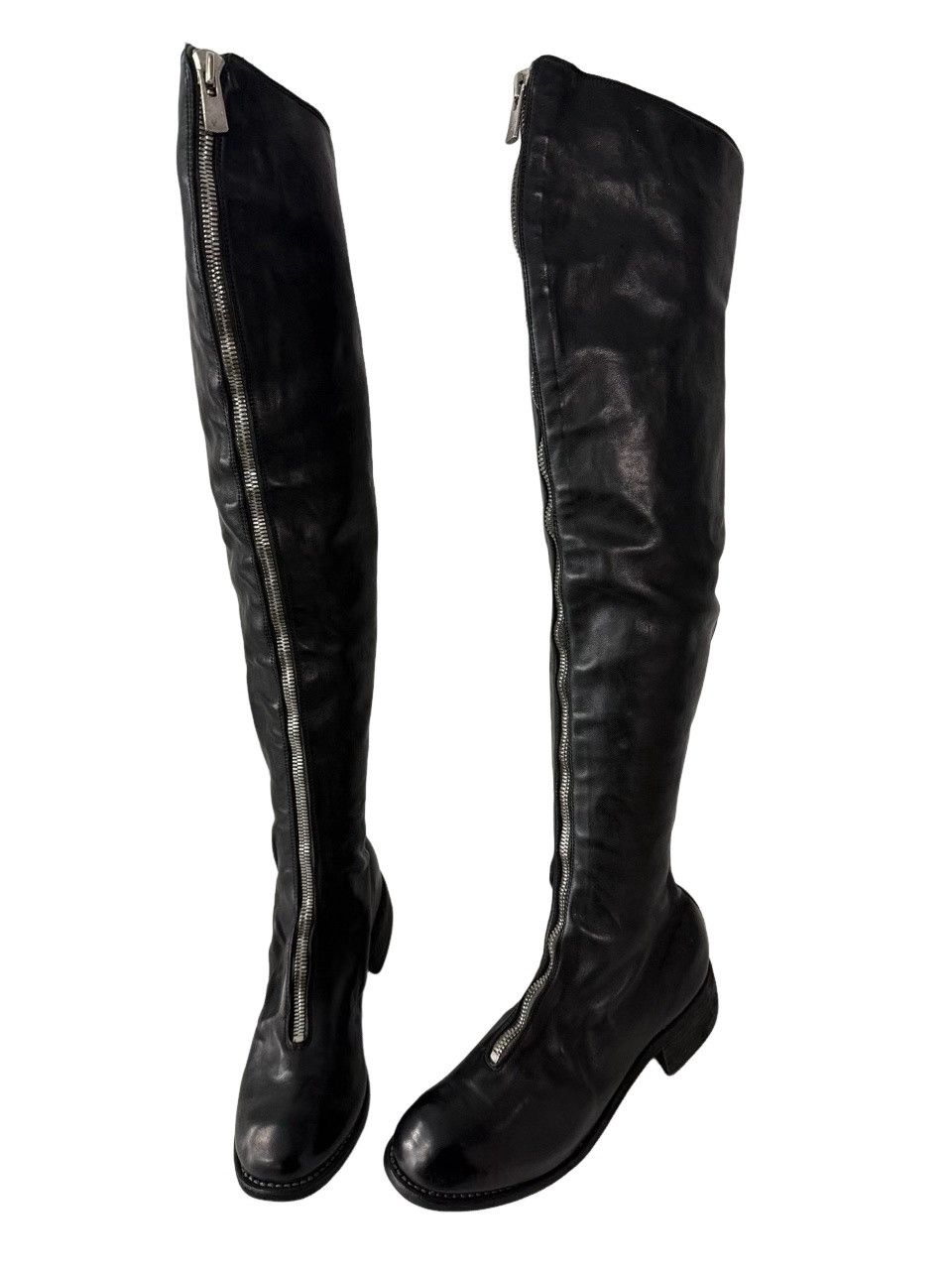 Guidi GUIDI PL4 Front Zip Over-The-Knee Boots Size 37 Size US 7 / IT 37 - 1 Thumbnail