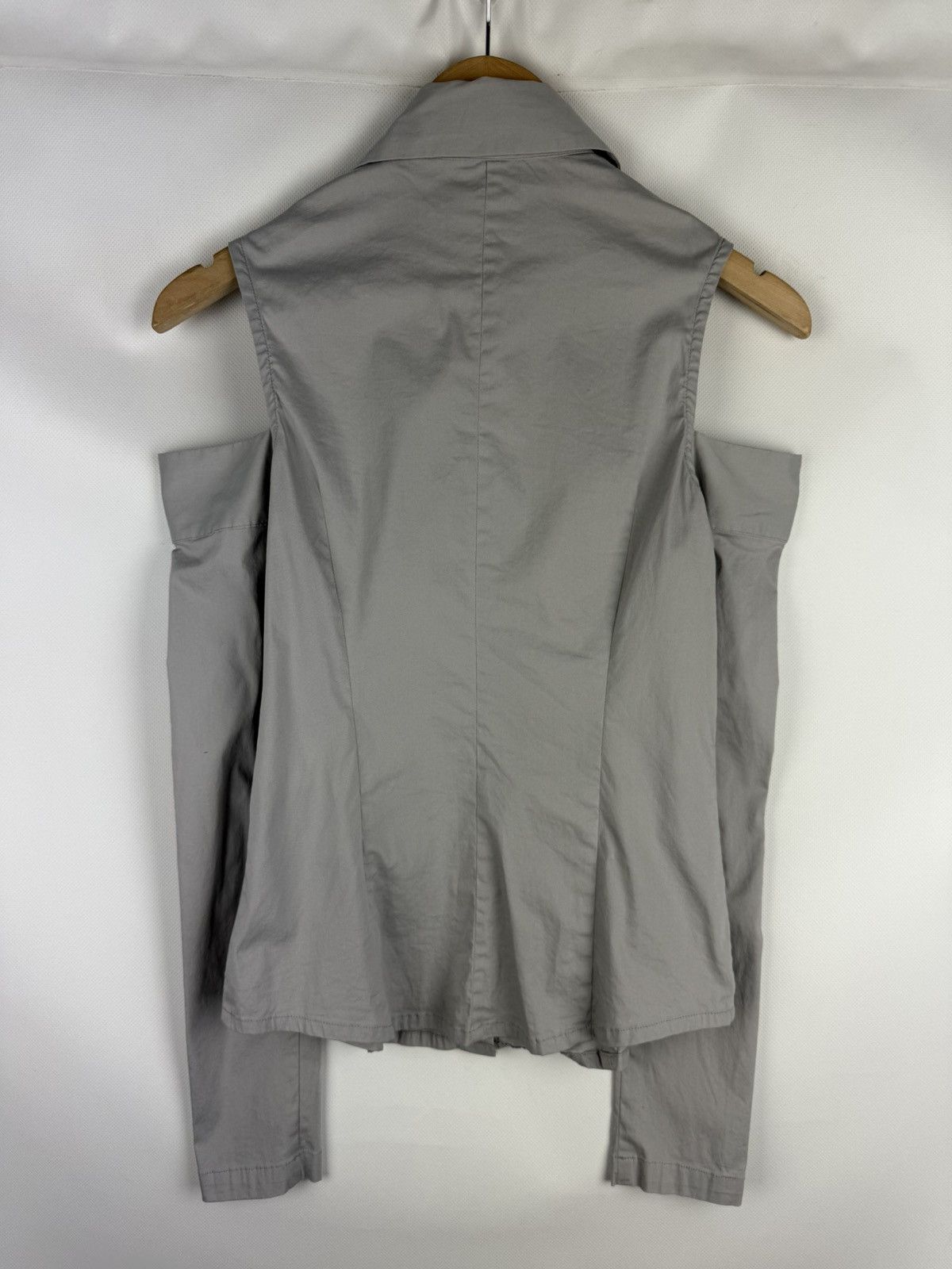 Masnada Masnada Avant-garde Off The Shoulder Button Up Shirt Top Size M / US 6-8 / IT 42-44 - 16 Thumbnail