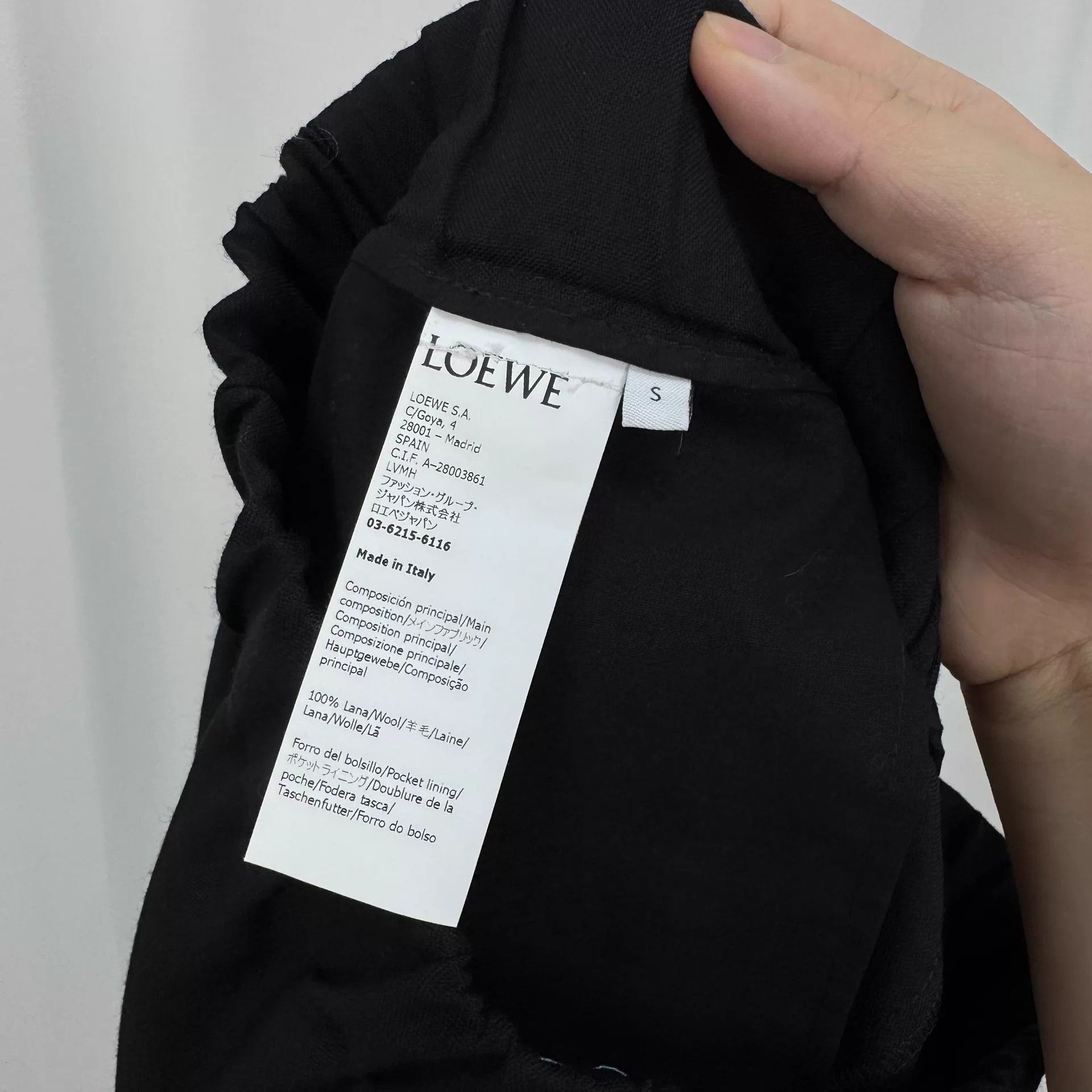 Loewe Loewe Black Wool Wide Leg Pants S Size 26" / US 2 / IT 38 - 6 Thumbnail