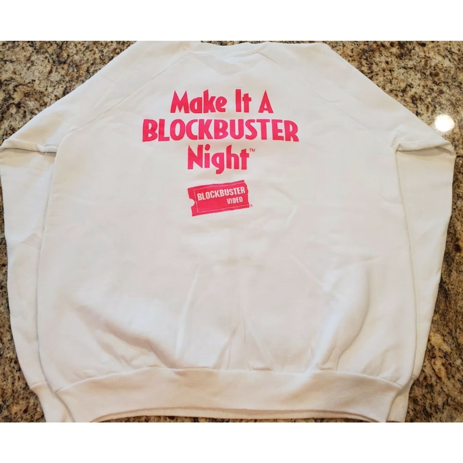 Hanes Vintage Hanes Jimmy Hollywood Blockbuster Video Crewneck Sweater White Size L Size US L / EU 52-54 / 3 - 7 Thumbnail