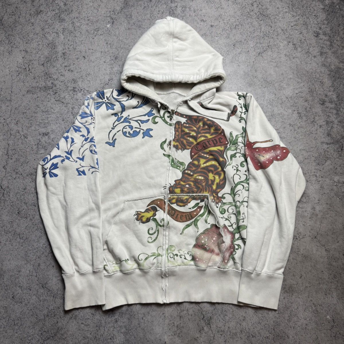 Japanese Brand Vintage Ed Hardy Style Hoodie Size US L / EU 52-54 / 3 - 1 Thumbnail