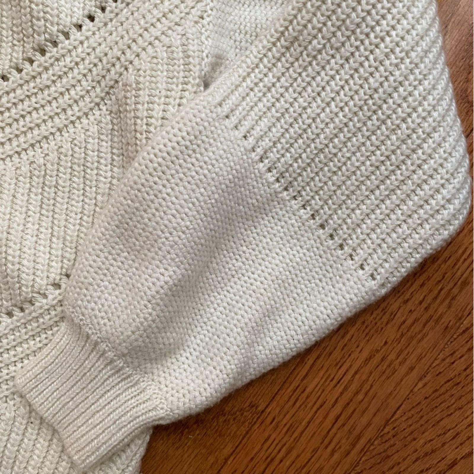 Marine Layer Marine Layer Olivia Sweater Womens XS Cream‎ Crew Neck EUC Size XS / US 0-2 / IT 36-38 - 10 Thumbnail