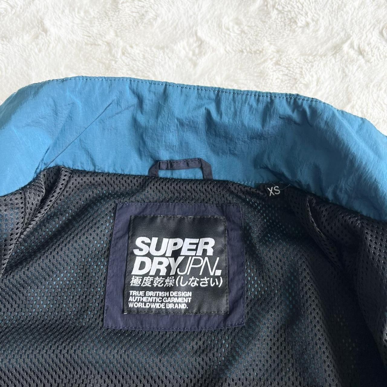 Superdry Superdry Track Jacket Mens XS Blue City Neon Colorblock Mesh Size US XS / EU 42 / 0 - 8 Thumbnail