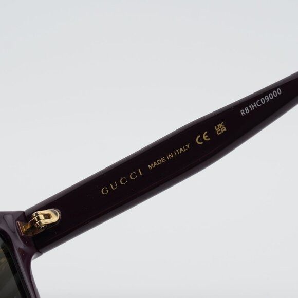 Gucci Gucci GG1982S 003 Sunglasses Shiny Dark Purple Cat Eye Frame Size ONE SIZE - 7 Thumbnail
