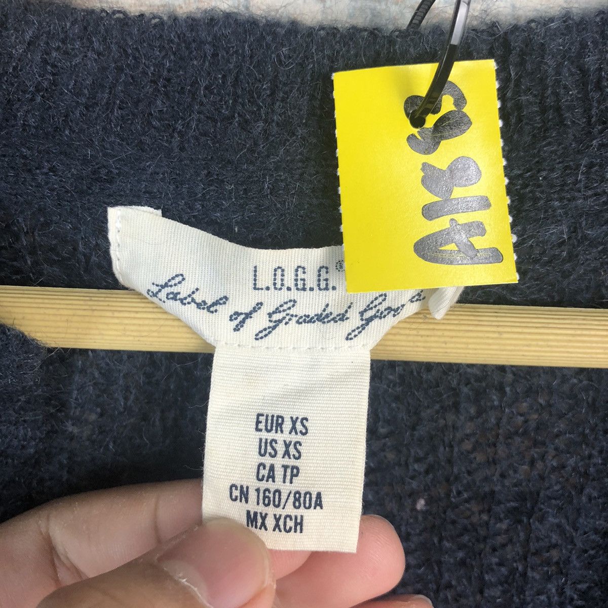 Vintage L.O.G.G. Darkblue streetwear Knitwear #A1863 Size US M / EU 48-50 / 2 - 10 Thumbnail