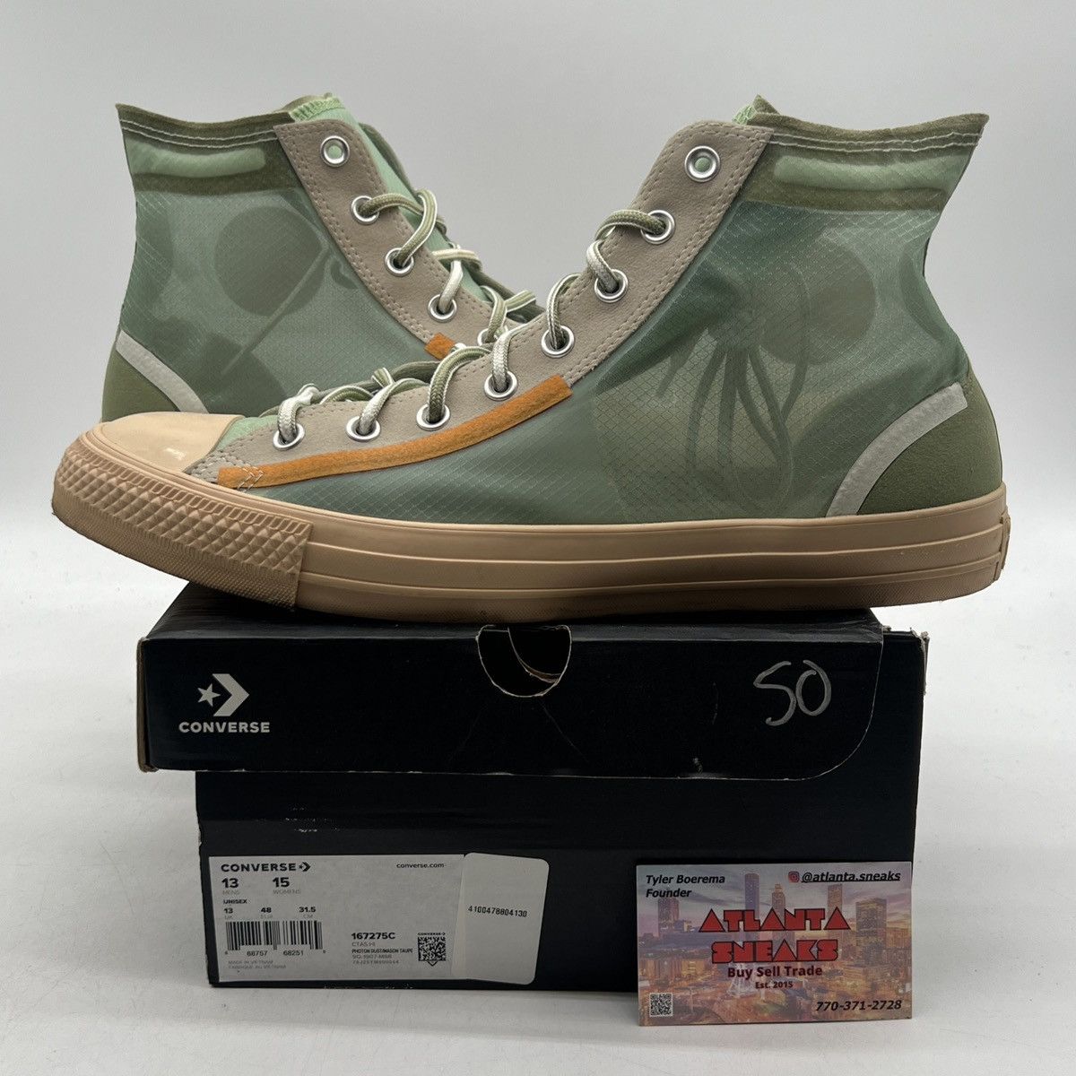 Converse Chuck Taylor all star high translucent deep emerald Size US 13 / EU 46 - 1 Thumbnail