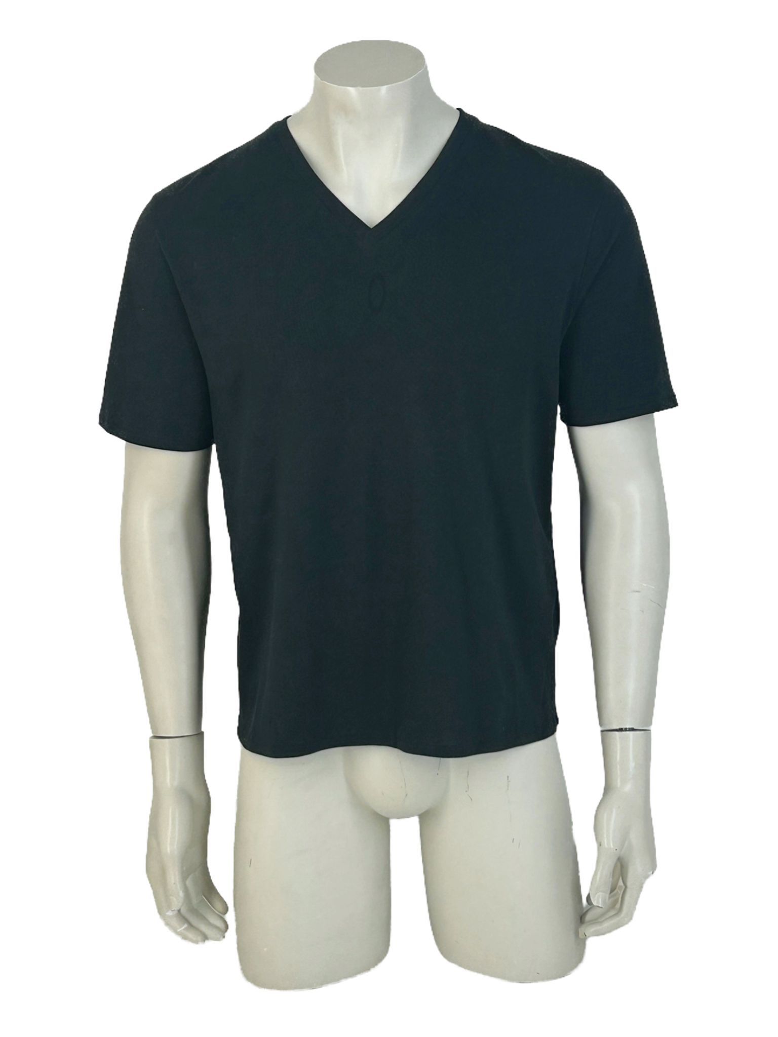 image of Prada Blue V-Neck Pique Cotton T-Shirt, Men's (Size XL)