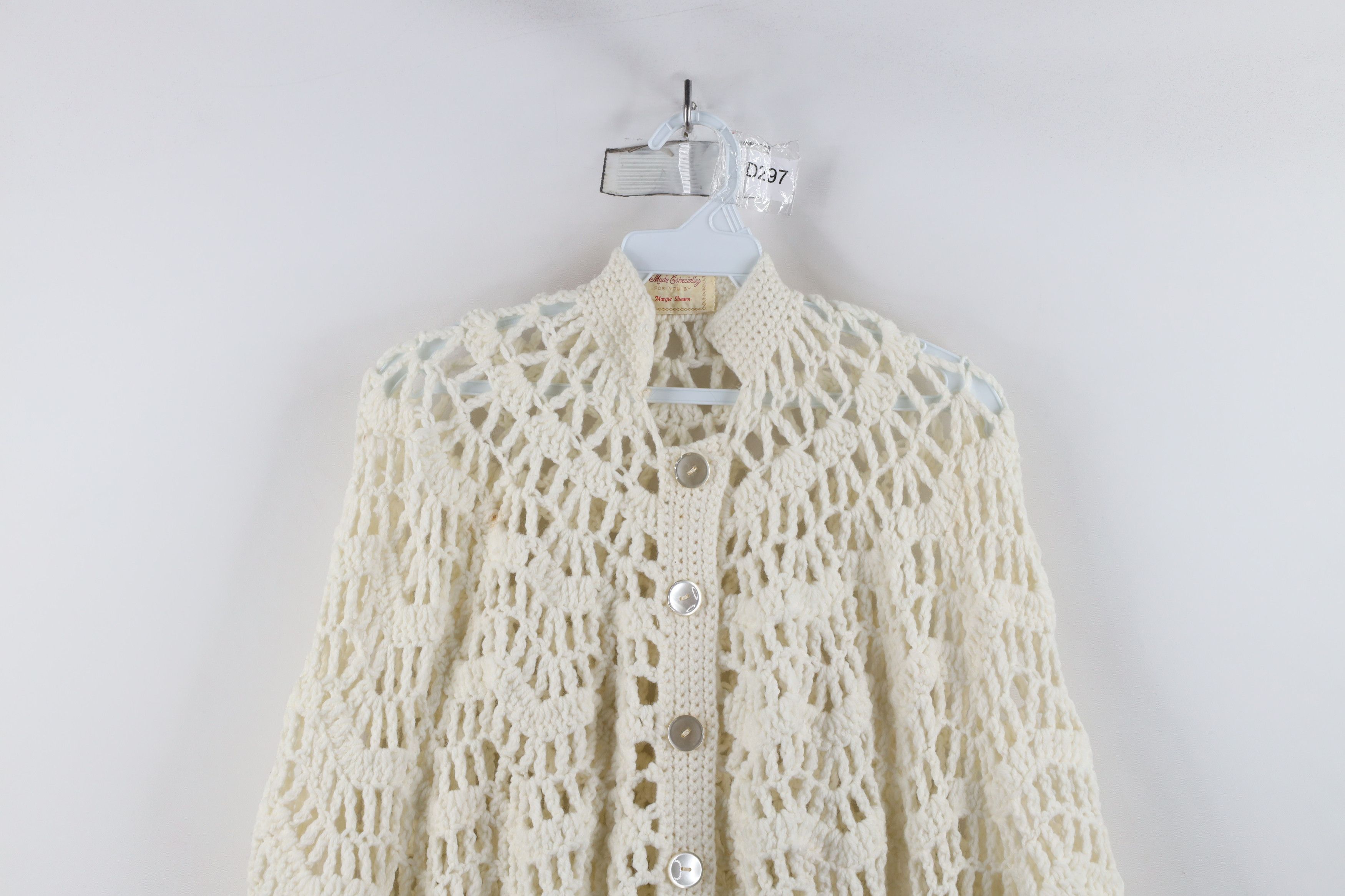 Vintage Vintage 60s 70s Boho Chic Fringe Cardigan Sweater Poncho USA Size ONE SIZE - 2 Thumbnail