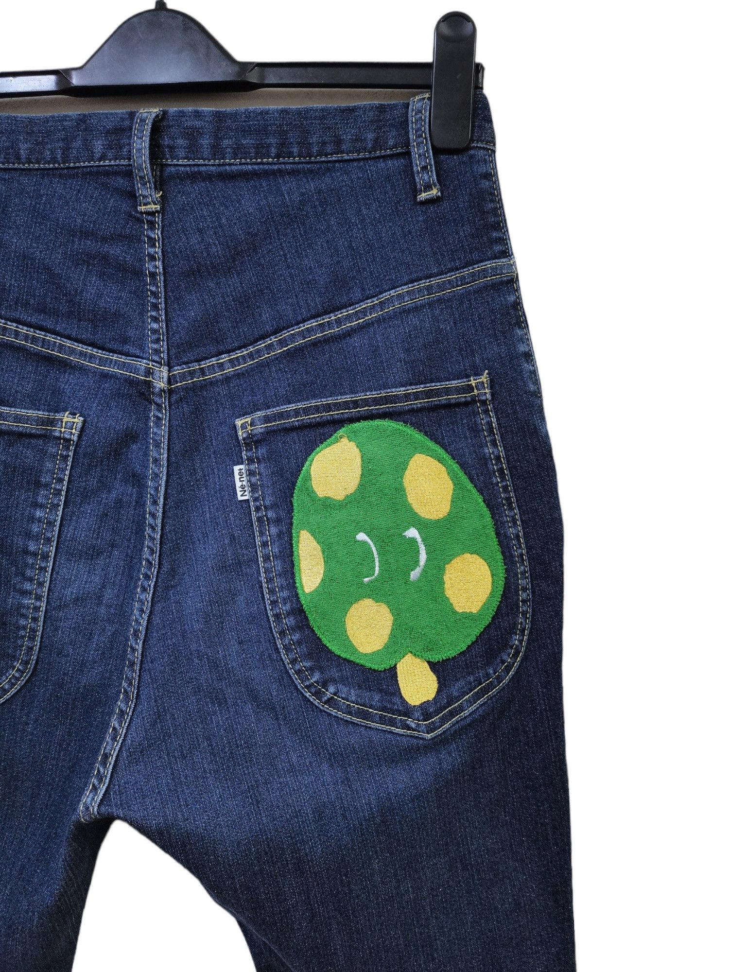 Issey Miyake × Ne-Net NE-NET ISSEY MIYAKE DROP CROTCH JEANS EMBROIDERY DESIGN RARE Size US 29 - 7 Thumbnail