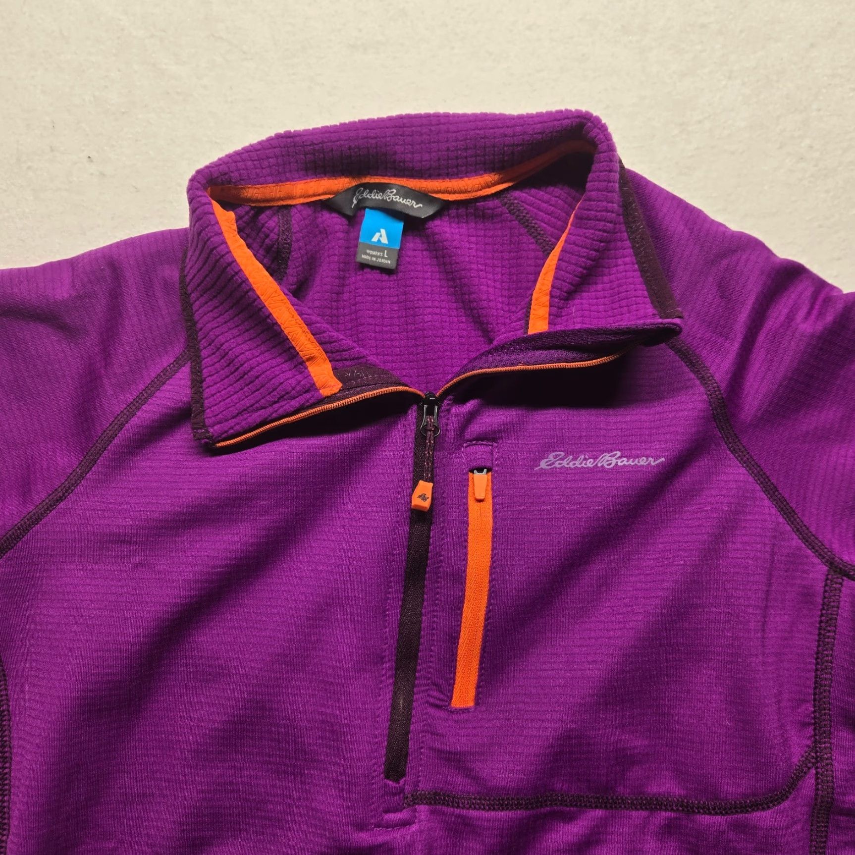 Eddie Bauer VINTAGE Eddie Bauer Sweater Pullover Long Sleeve 1/4 Zip Casual All Seasons Womens Large Purple Size L / US 10 / IT 46 - 2 Thumbnail