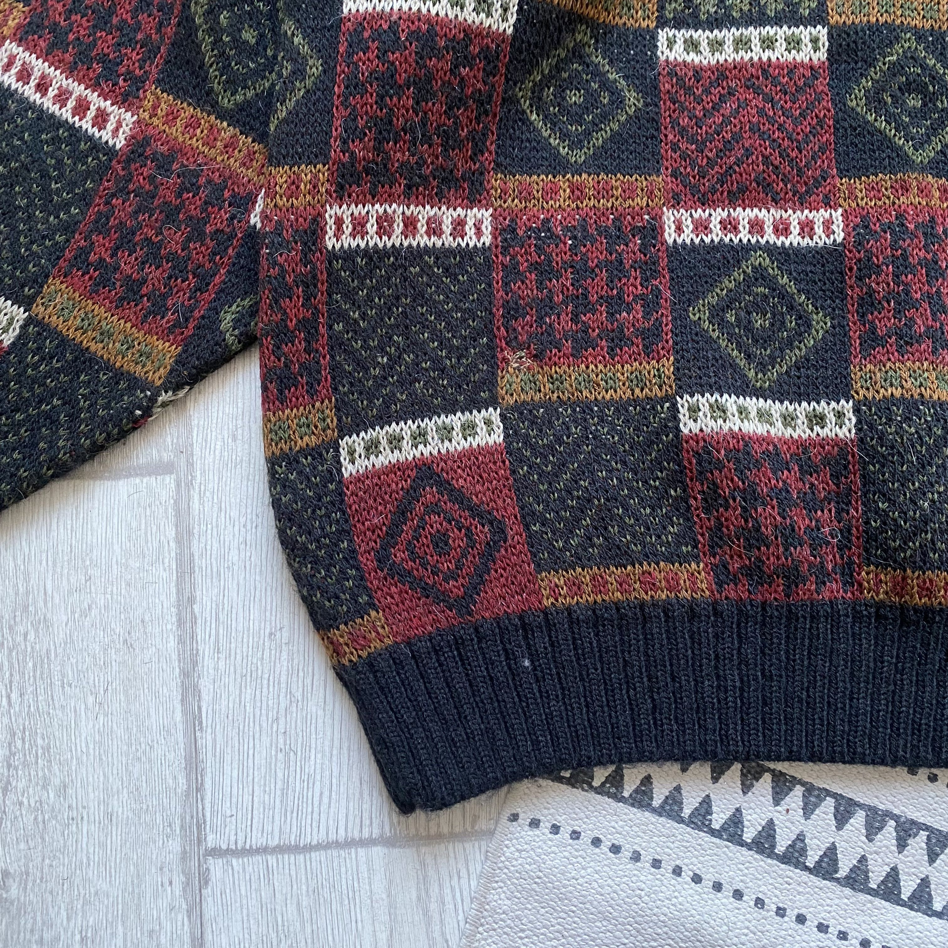 Vintage 🐑 Vintage 90s Alpaca Wool Multi knit sweater coggi vibe Size US S / EU 44-46 / 1 - 10 Thumbnail