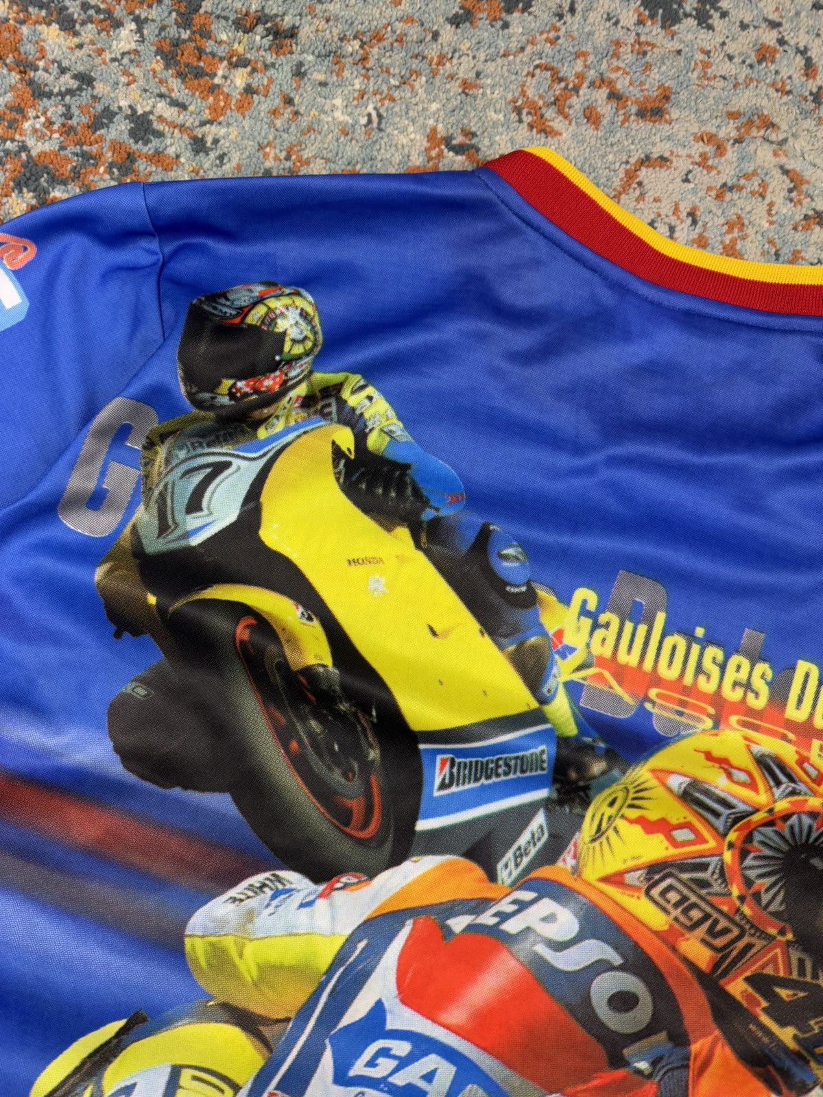 Other Vintage 90s MotoGP Gualoises Dutch TT all over print Jersey Size US M / EU 48-50 / 2 - 13 Thumbnail