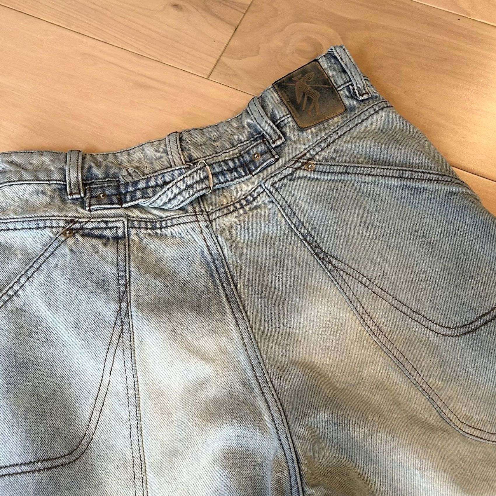 Denime Henry Johnson V3 Denim Cinch Back Blue Jean Men’s 30x37 Jeans Regular 30 Blue Cotton Denim Streetwear Urban Fashion Mens Size US 30 / EU 46 - 4 Thumbnail